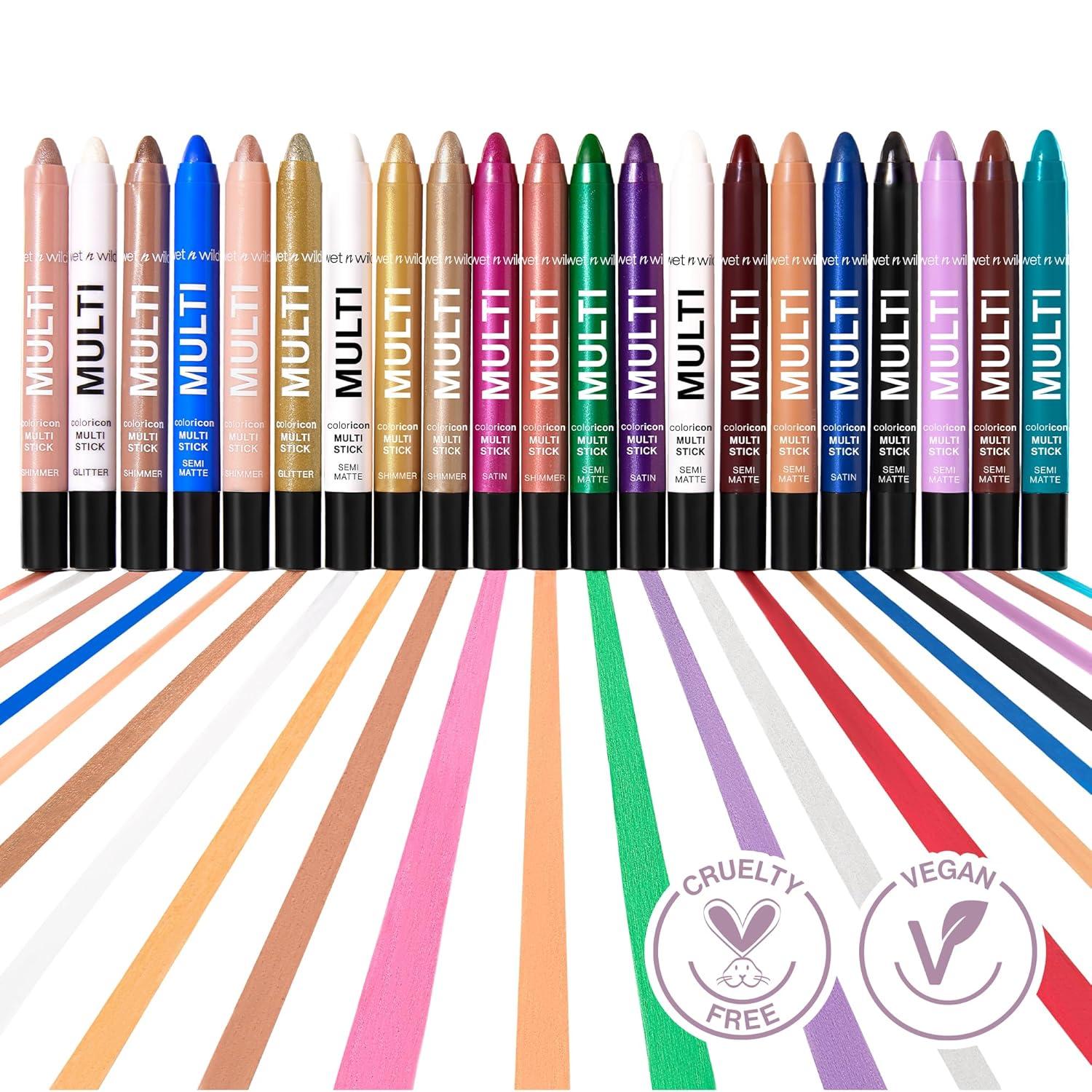 wet n wild Color Icon Cream Eyeliner Eyeshadow Multi-Stick, Moisturizing, Nourishing Velvety Cream-to-Powder Buildable & Blendable Formula, Cruelty-Free & Vegan – Champagne Room(Lavender Bliss)