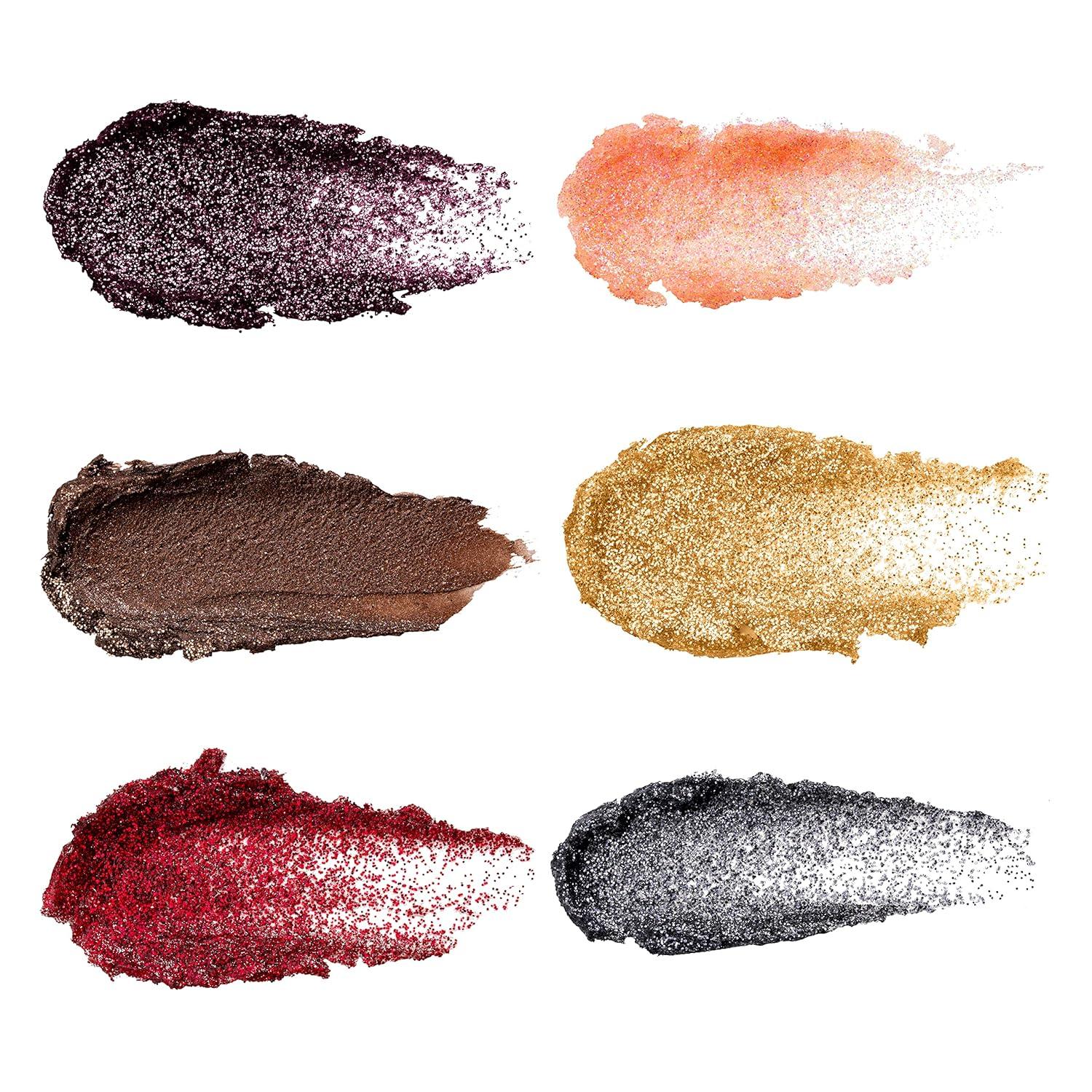 wet n wild Fantasy Makers Glitter Eyeshadow Palette, Long Wearing Shimmering Brilliance, Creamy Texture, 6 Complementary Shades, Cruelty-Free – This Bites(Horrorscope)