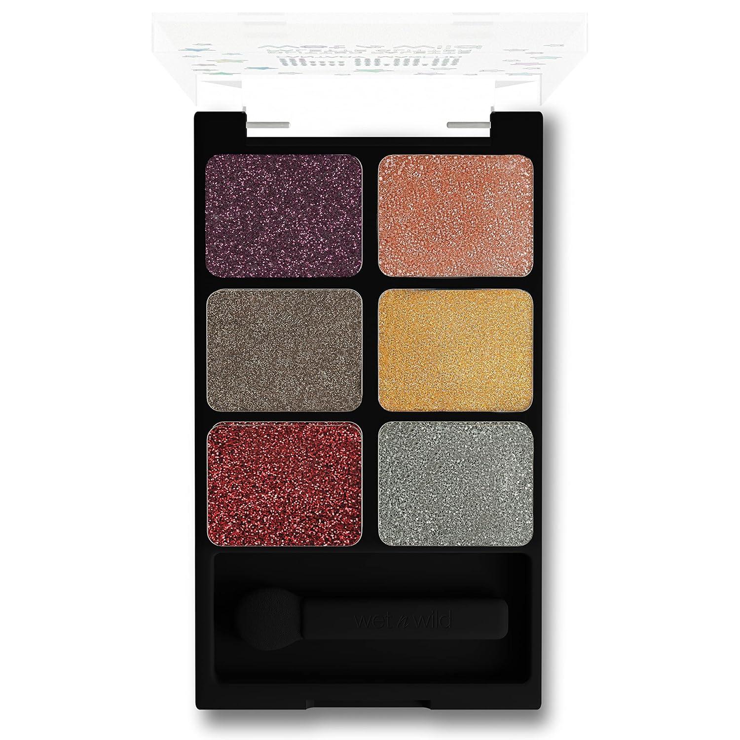 wet n wild Fantasy Makers Glitter Eyeshadow Palette, Long Wearing Shimmering Brilliance, Creamy Texture, 6 Complementary Shades, Cruelty-Free – This Bites(Horrorscope)