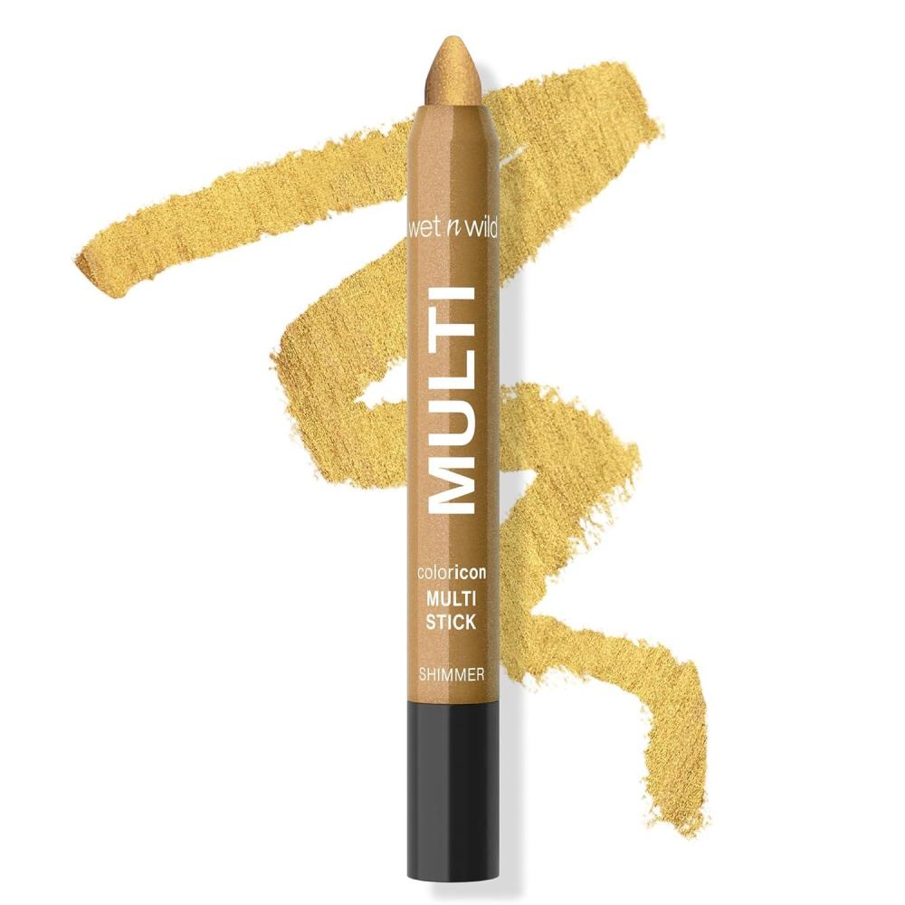 wet n wild Color Icon Cream Eyeliner Eyeshadow Multi-Stick, Moisturizing, Nourishing Velvety Cream-to-Powder Buildable & Blendable Formula, Cruelty-Free & Vegan – Champagne Room(Gold Keep Diggin)