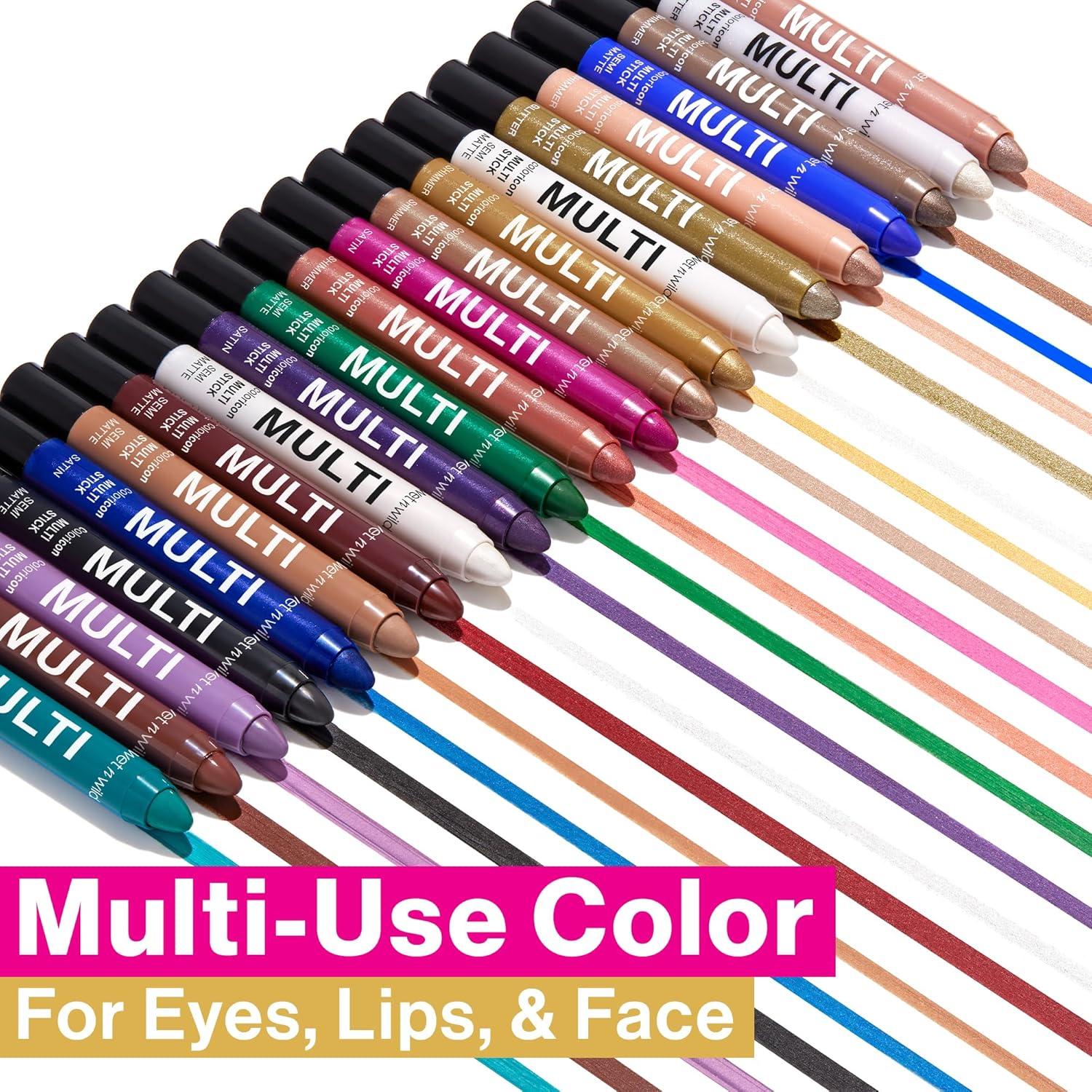 wet n wild Color Icon Cream Eyeliner Eyeshadow Multi-Stick, Moisturizing, Nourishing Velvety Cream-to-Powder Buildable & Blendable Formula, Cruelty-Free & Vegan – Champagne Room(Gold Keep Diggin)