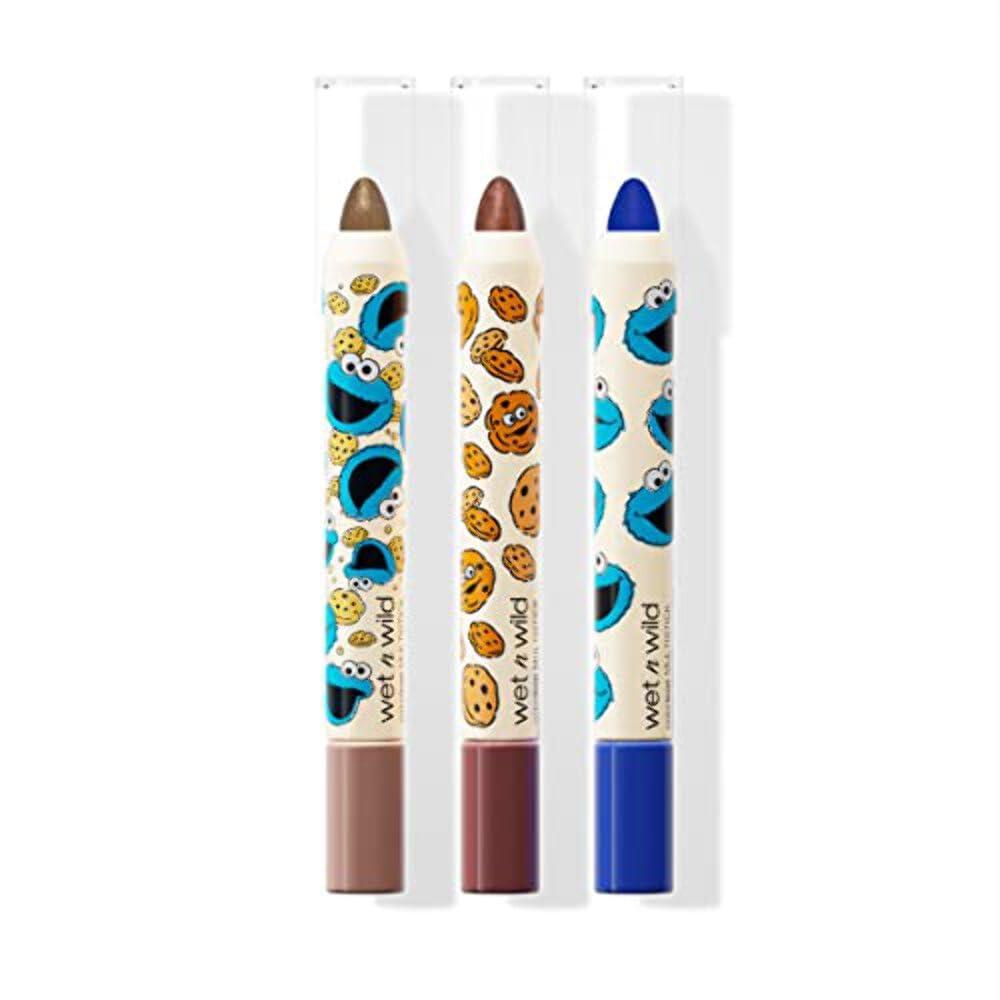 wet n wild Sesame Street 3-Piece Multi-Stick Kit, Cream-to-Powder Finish, Buildable Color for Eyes, Lips & Face, Vitamin E-Enriched, Cruelty-Free – Om Nom Nom