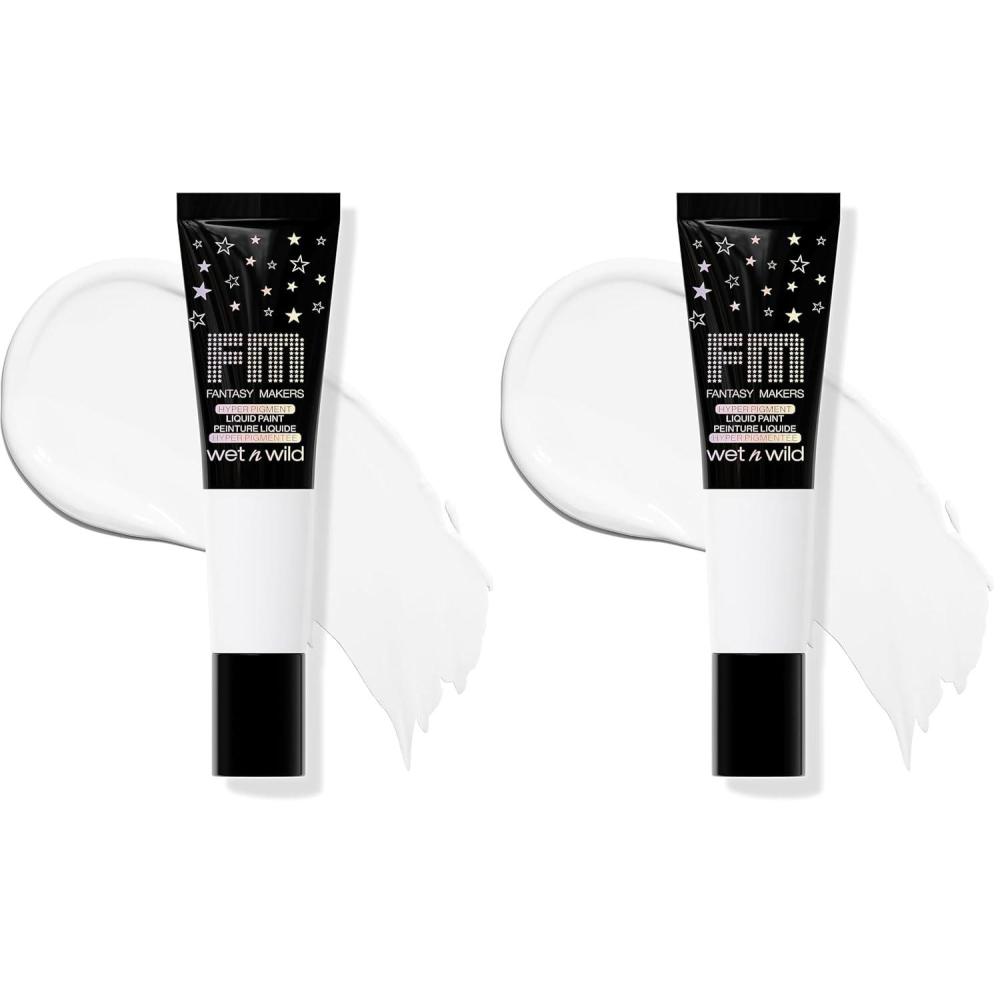 wet n wild Halloween Fantasy Makers Hyper Pigment Liquid Paint – Skull White (Pack of 2)(Skull White)