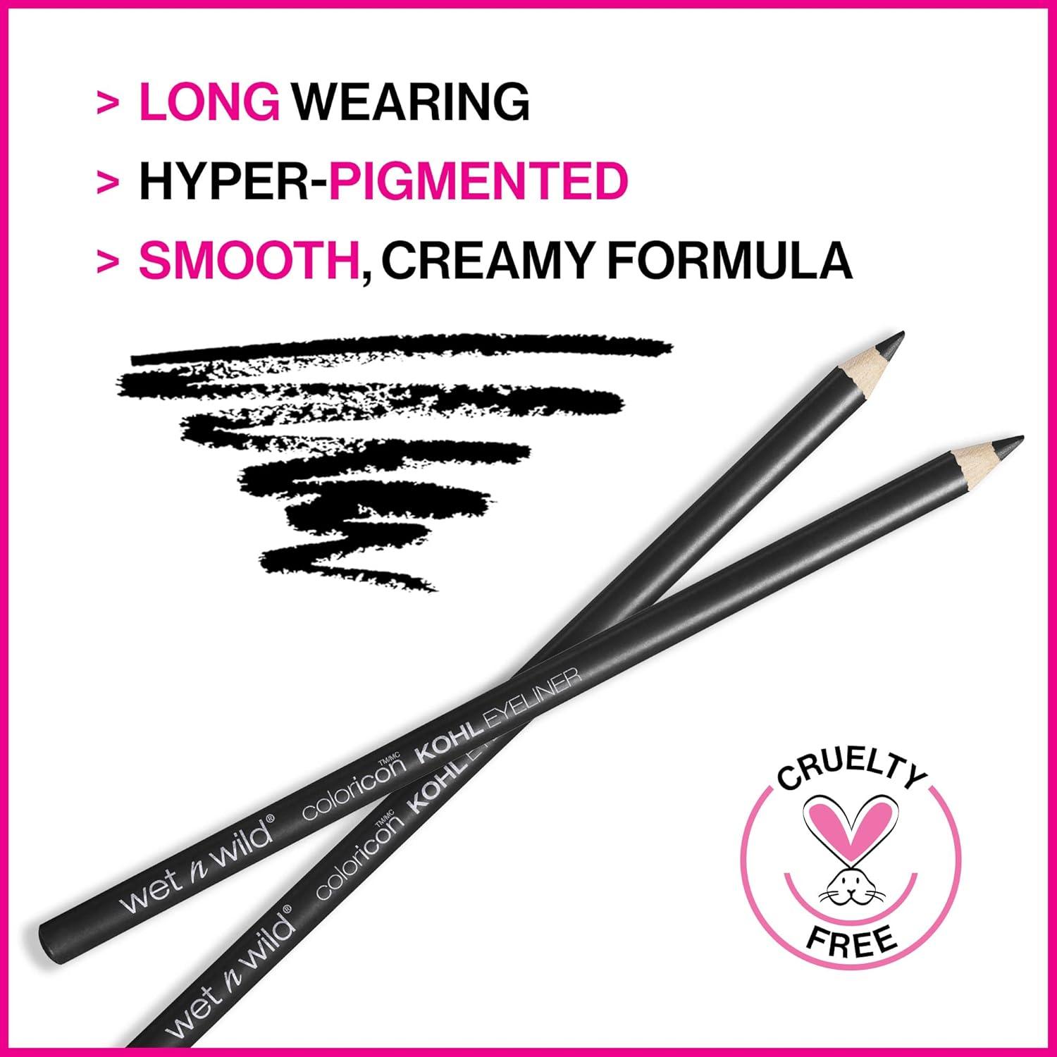 wet n wild Silk Finish Lipstick Rich Color Dark Pink Frost + Color Icon Eyeliner Pencil Baby’s Got Black