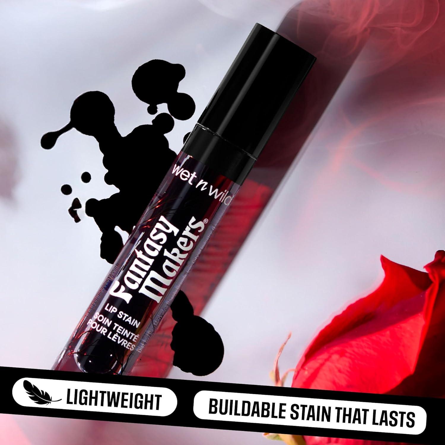 wet n wild Halloween Fantasy Makers Lip Stain, Long lasting Buildable Color, Weightless Formula, Cruelty-Free – Midnight Kiss