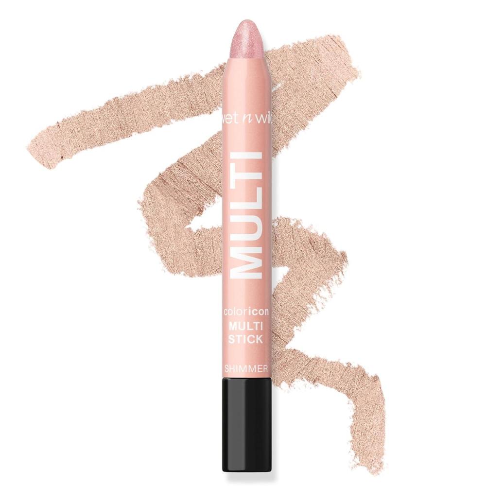 wet n wild Color Icon Cream Eyeliner Eyeshadow DMulti-Stick, Moisturizing, Nourishing Velvety Cream-to-Powder Buildable & Blendable Formula, Cruelty-Free & Vegan – Golden Rush Hour(Peachy Crush)