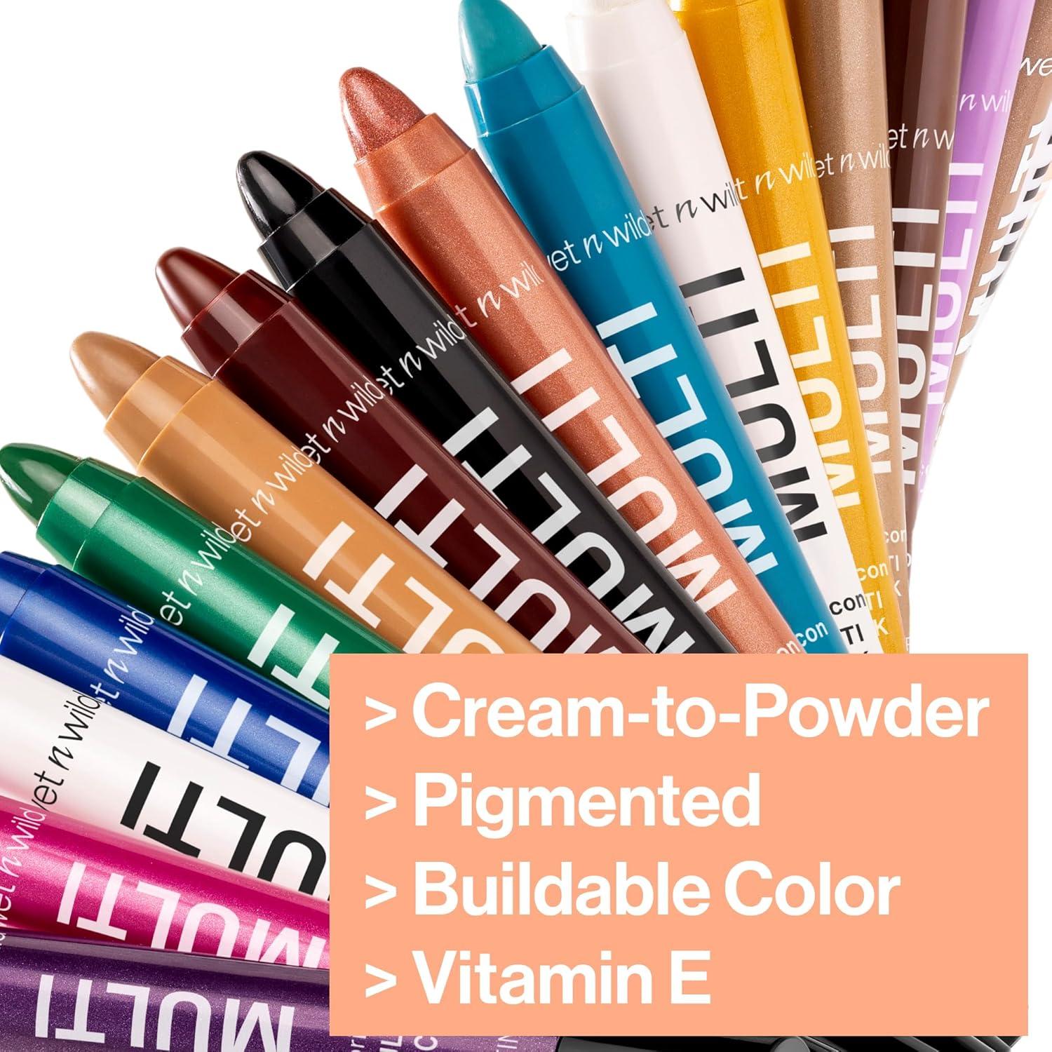 wet n wild Color Icon Cream Eyeliner Eyeshadow DMulti-Stick, Moisturizing, Nourishing Velvety Cream-to-Powder Buildable & Blendable Formula, Cruelty-Free & Vegan – Golden Rush Hour(Peachy Crush)