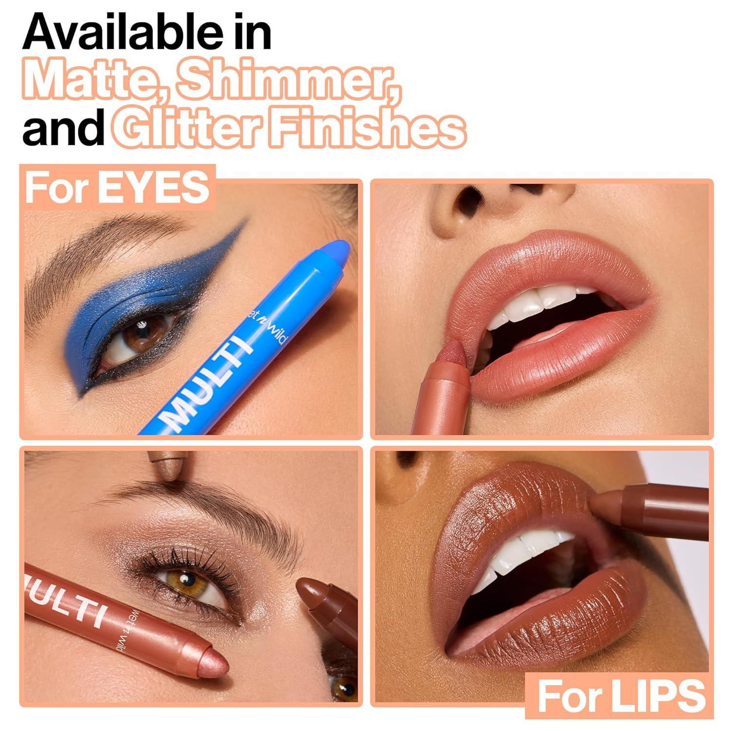 wet n wild Color Icon Cream Eyeliner Eyeshadow DMulti-Stick, Moisturizing, Nourishing Velvety Cream-to-Powder Buildable & Blendable Formula, Cruelty-Free & Vegan – Golden Rush Hour(Peachy Crush)