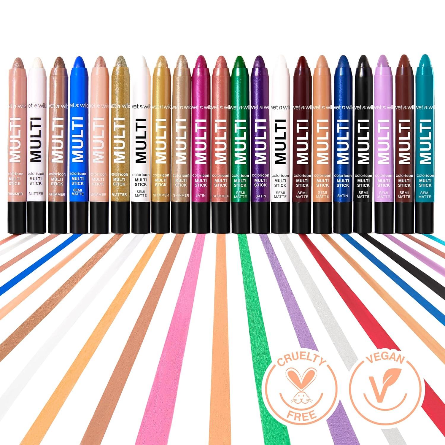 wet n wild Color Icon Cream Eyeliner Eyeshadow DMulti-Stick, Moisturizing, Nourishing Velvety Cream-to-Powder Buildable & Blendable Formula, Cruelty-Free & Vegan – Golden Rush Hour(Peachy Crush)