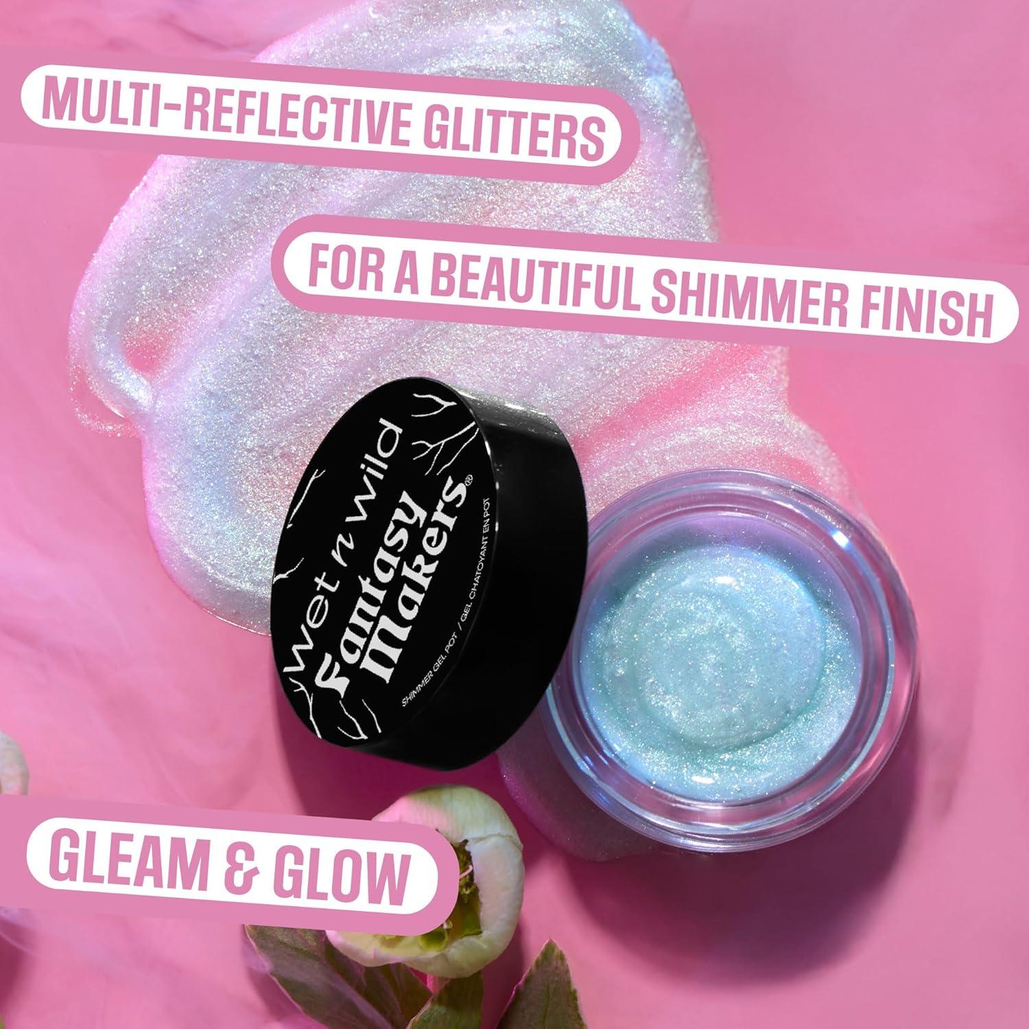 wet n wild Halloween Fantasy Makers Shimmer Gel Pot, Face & Body Highlight, Multi-Reflective Glitter, Smooth Shimmer Blend, Cruelty-Free – Metamorphic