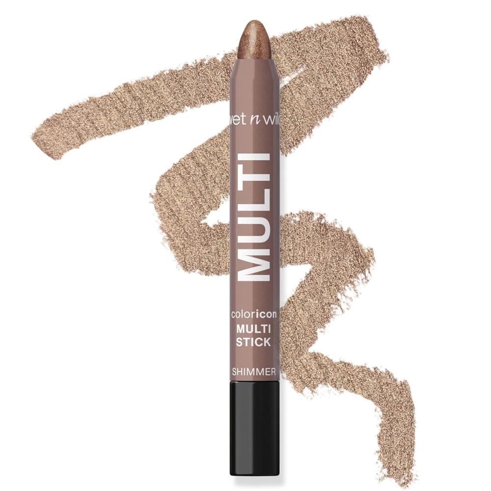 wet n wild Color Icon Cream Eyeliner Eyeshadow DMulti-Stick, Moisturizing, Nourishing Velvety Cream-to-Powder Buildable & Blendable Formula, Cruelty-Free & Vegan – Golden Rush Hour(Brown Sugar)