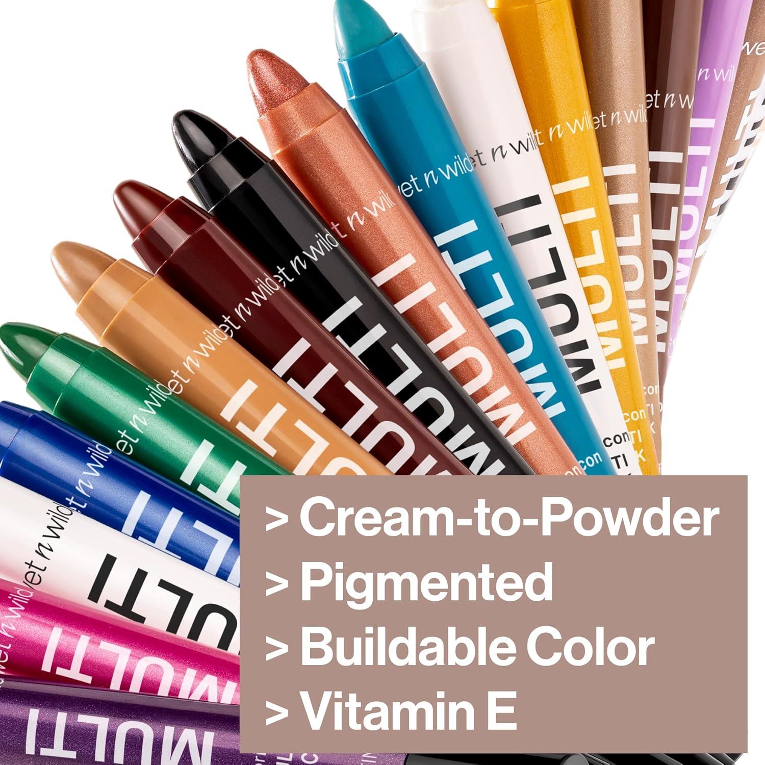 wet n wild Color Icon Cream Eyeliner Eyeshadow DMulti-Stick, Moisturizing, Nourishing Velvety Cream-to-Powder Buildable & Blendable Formula, Cruelty-Free & Vegan – Golden Rush Hour(Brown Sugar)
