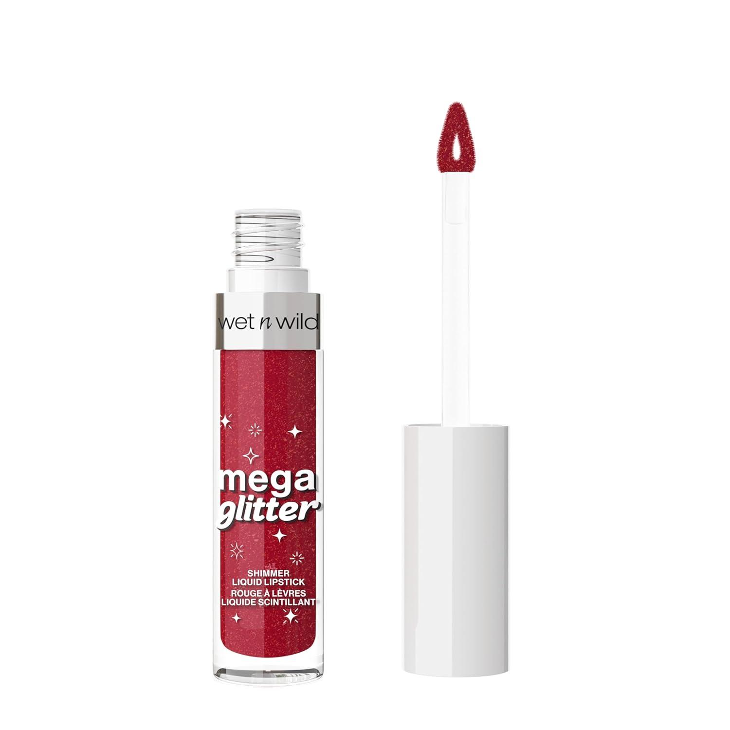 wet n wild Mega Glitter Shimmer Liquid Lipstick, Matte-to-Glitter Finish, Lightweight Formula, Comfortable Wear, Vitamin E-Infused for Nourished Lips, Vegan & Cruelty-Free – New Soulmate