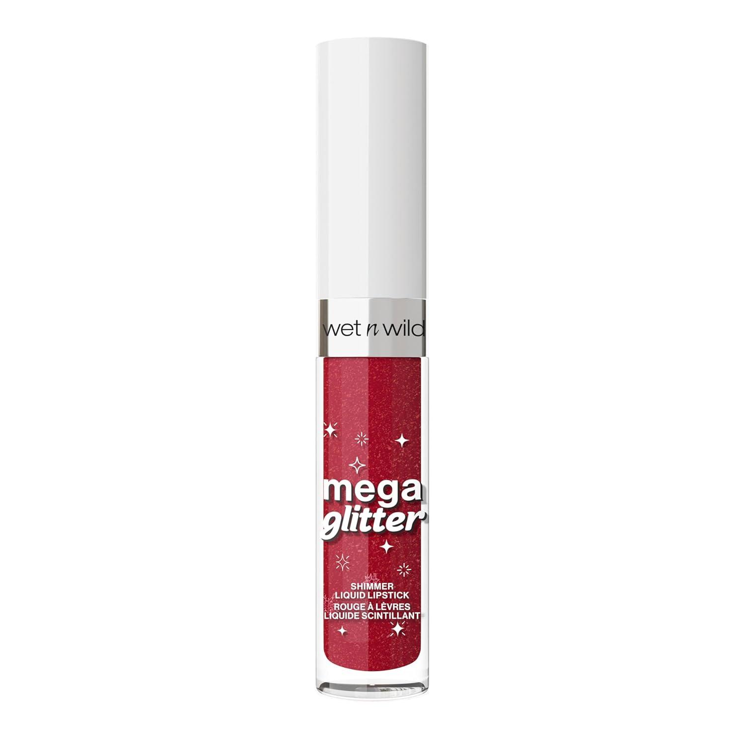 wet n wild Mega Glitter Shimmer Liquid Lipstick, Matte-to-Glitter Finish, Lightweight Formula, Comfortable Wear, Vitamin E-Infused for Nourished Lips, Vegan & Cruelty-Free – New Soulmate