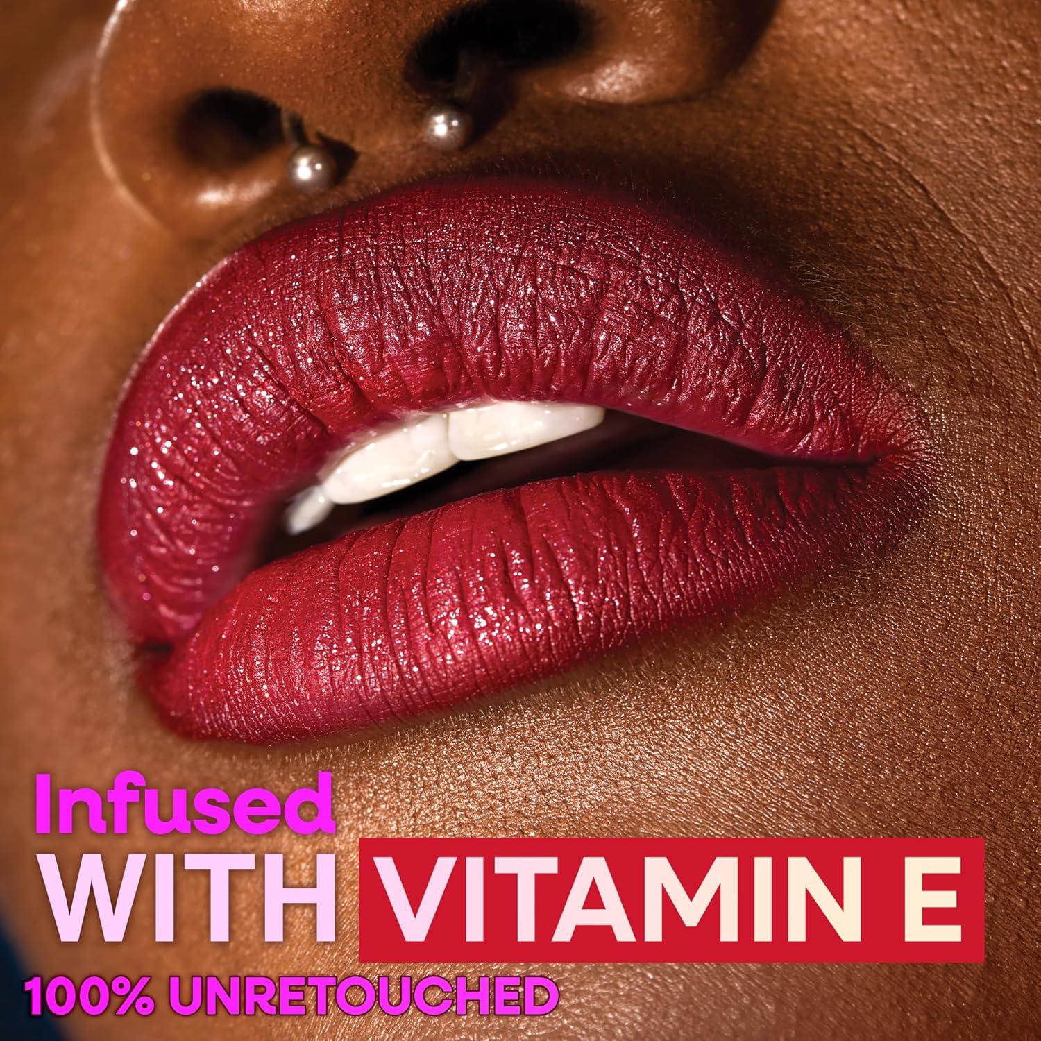 wet n wild Mega Glitter Shimmer Liquid Lipstick, Matte-to-Glitter Finish, Lightweight Formula, Comfortable Wear, Vitamin E-Infused for Nourished Lips, Vegan & Cruelty-Free – New Soulmate