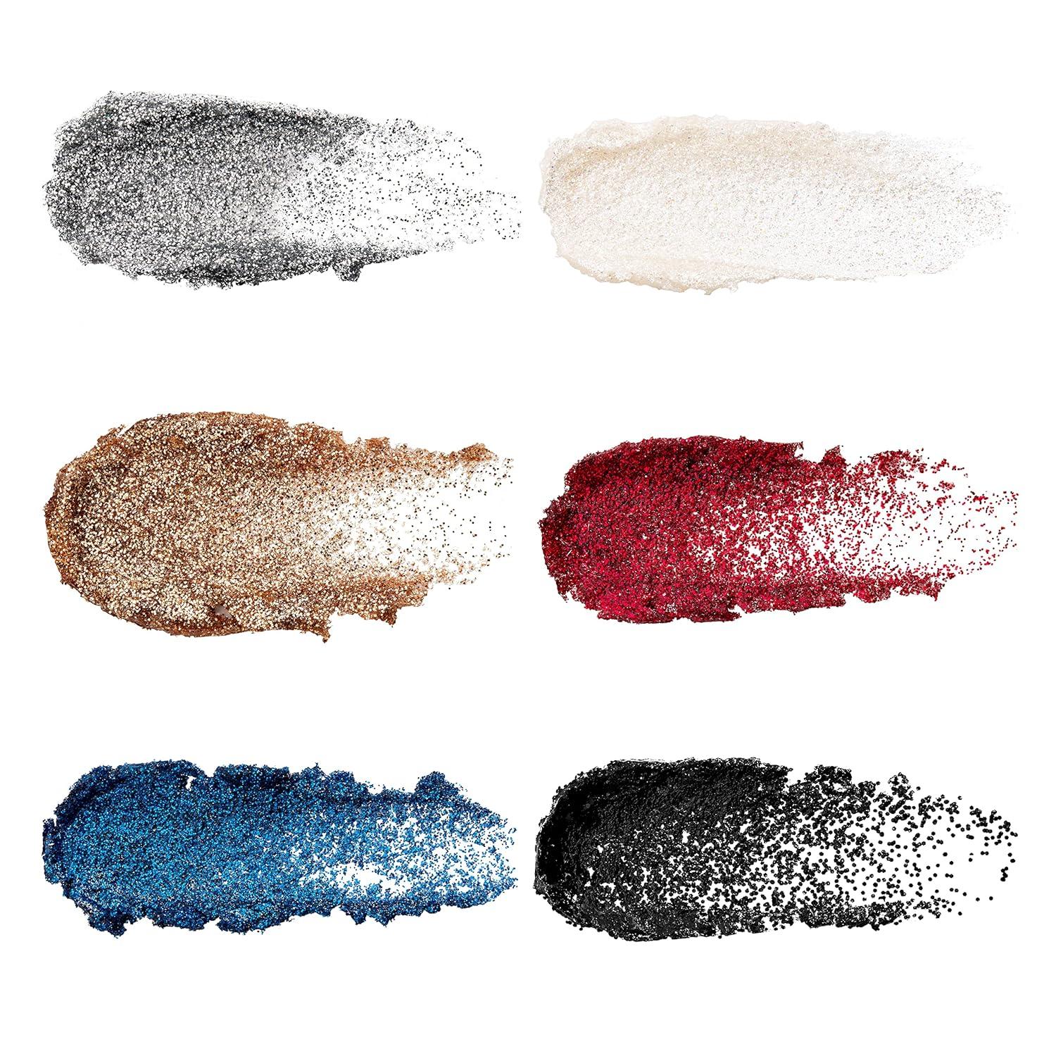 wet n wild Fantasy Makers Glitter Eyeshadow Palette, Long Wearing Shimmering Brilliance, Creamy Texture, 6 Complementary Shades, Cruelty-Free – This Bites(This Bites)