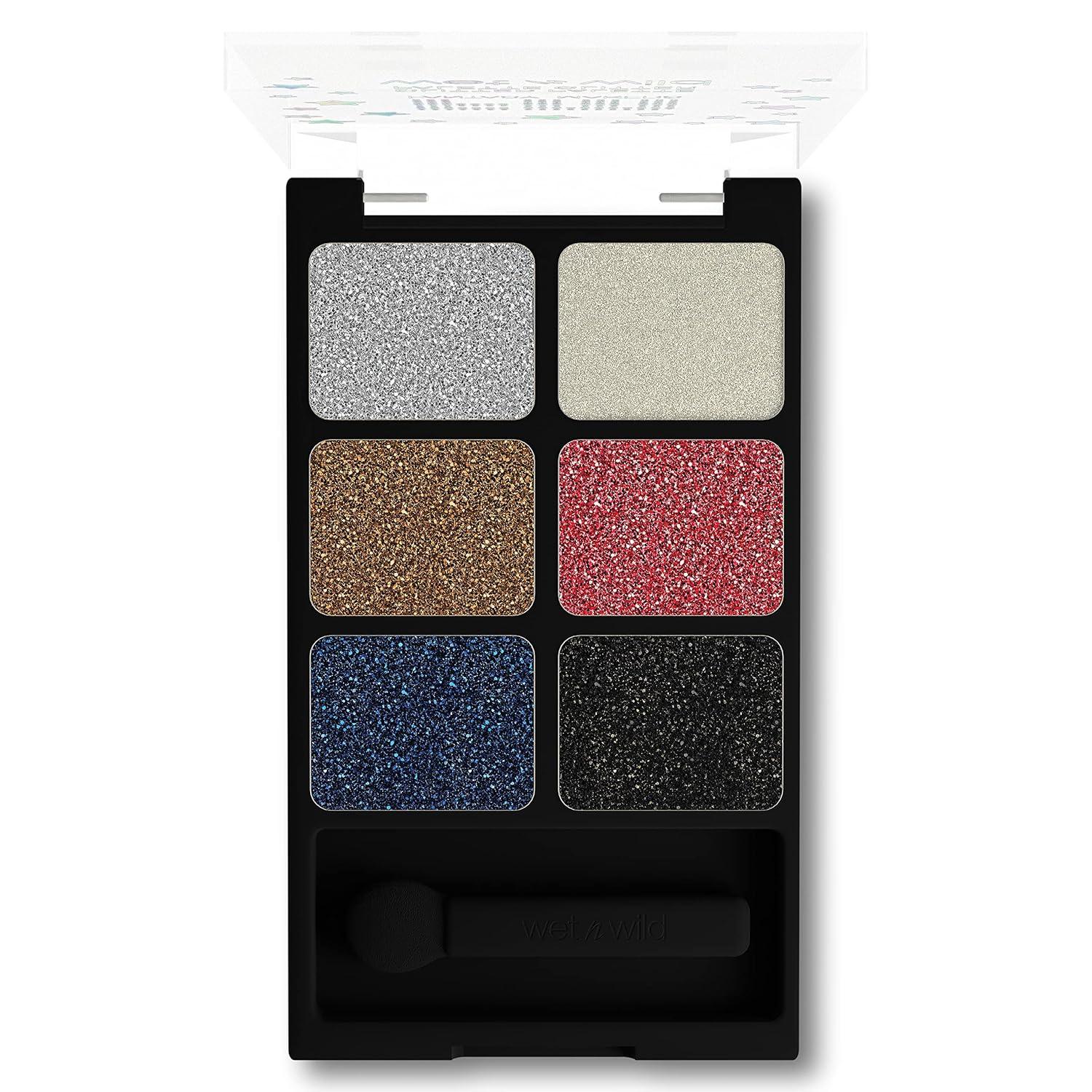 wet n wild Fantasy Makers Glitter Eyeshadow Palette, Long Wearing Shimmering Brilliance, Creamy Texture, 6 Complementary Shades, Cruelty-Free – This Bites(This Bites)