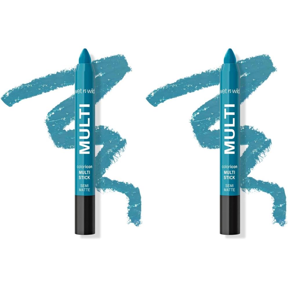 wet n wild Color Icon Cream Eyeliner Eyeshadow Multi-Stick, Moisturizing, Nourishing Velvety Cream-to-Powder Buildable & Blendable Formula, Cruelty-Free & Vegan – Bragging Whites(Not So Calm Waters)