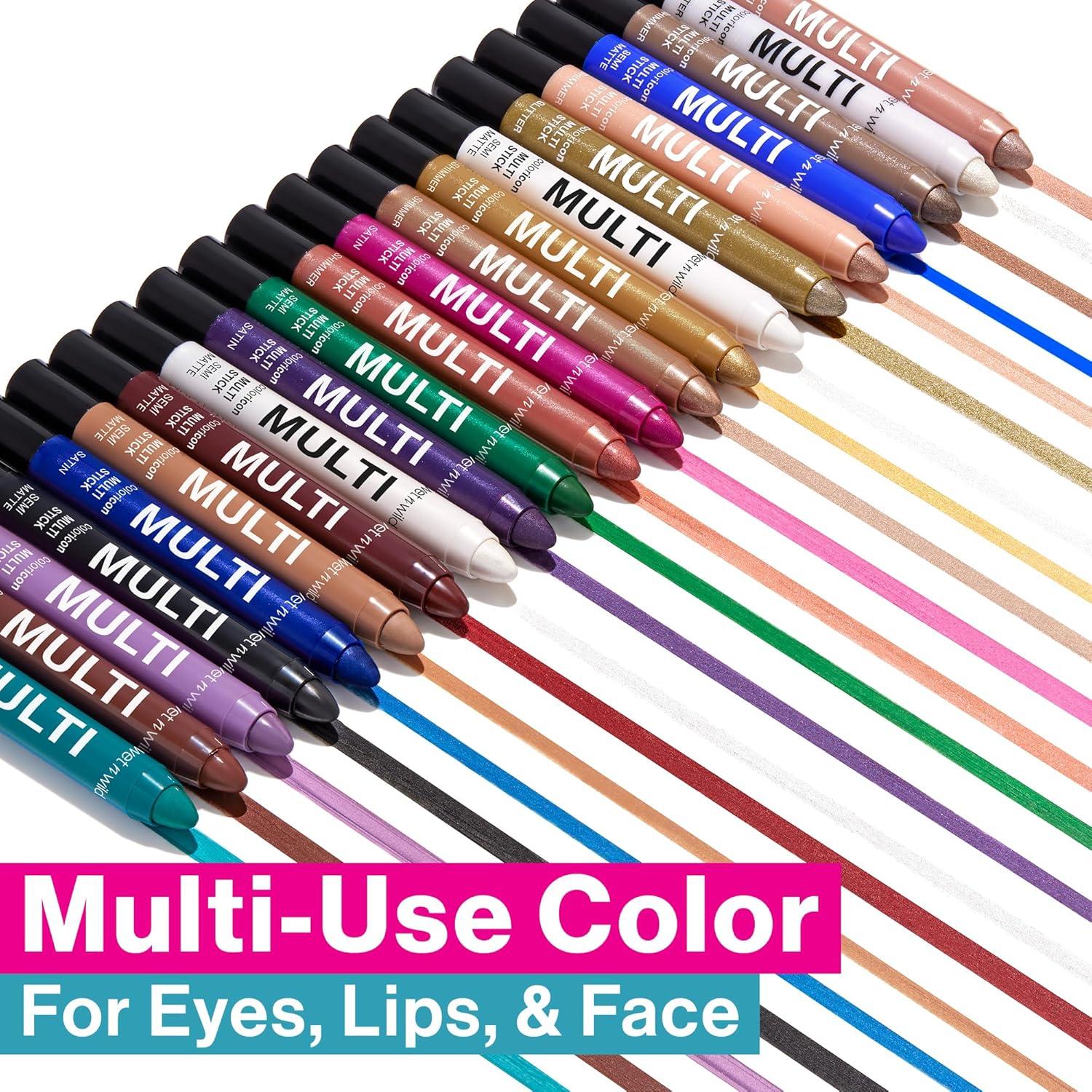 wet n wild Color Icon Cream Eyeliner Eyeshadow Multi-Stick, Moisturizing, Nourishing Velvety Cream-to-Powder Buildable & Blendable Formula, Cruelty-Free & Vegan – Bragging Whites(Not So Calm Waters)