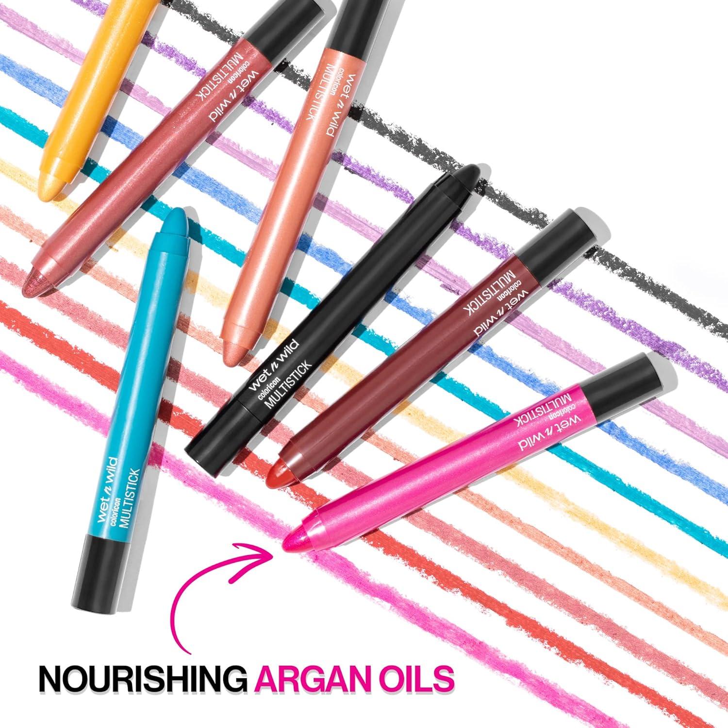 wet n wild Color Icon Cream Eyeliner Eyeshadow Multi-Stick, Moisturizing, Nourishing Velvety Cream-to-Powder Buildable & Blendable Formula, Cruelty-Free & Vegan – Bragging Whites(Not So Calm Waters)