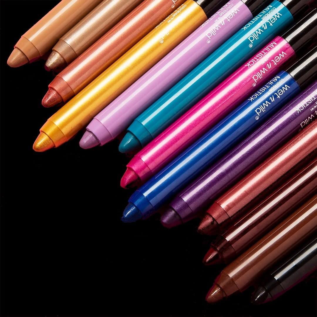 wet n wild Color Icon Cream Eyeliner Eyeshadow Multi-Stick, Moisturizing, Nourishing Velvety Cream-to-Powder Buildable & Blendable Formula, Cruelty-Free & Vegan – Bragging Whites(Not So Calm Waters)