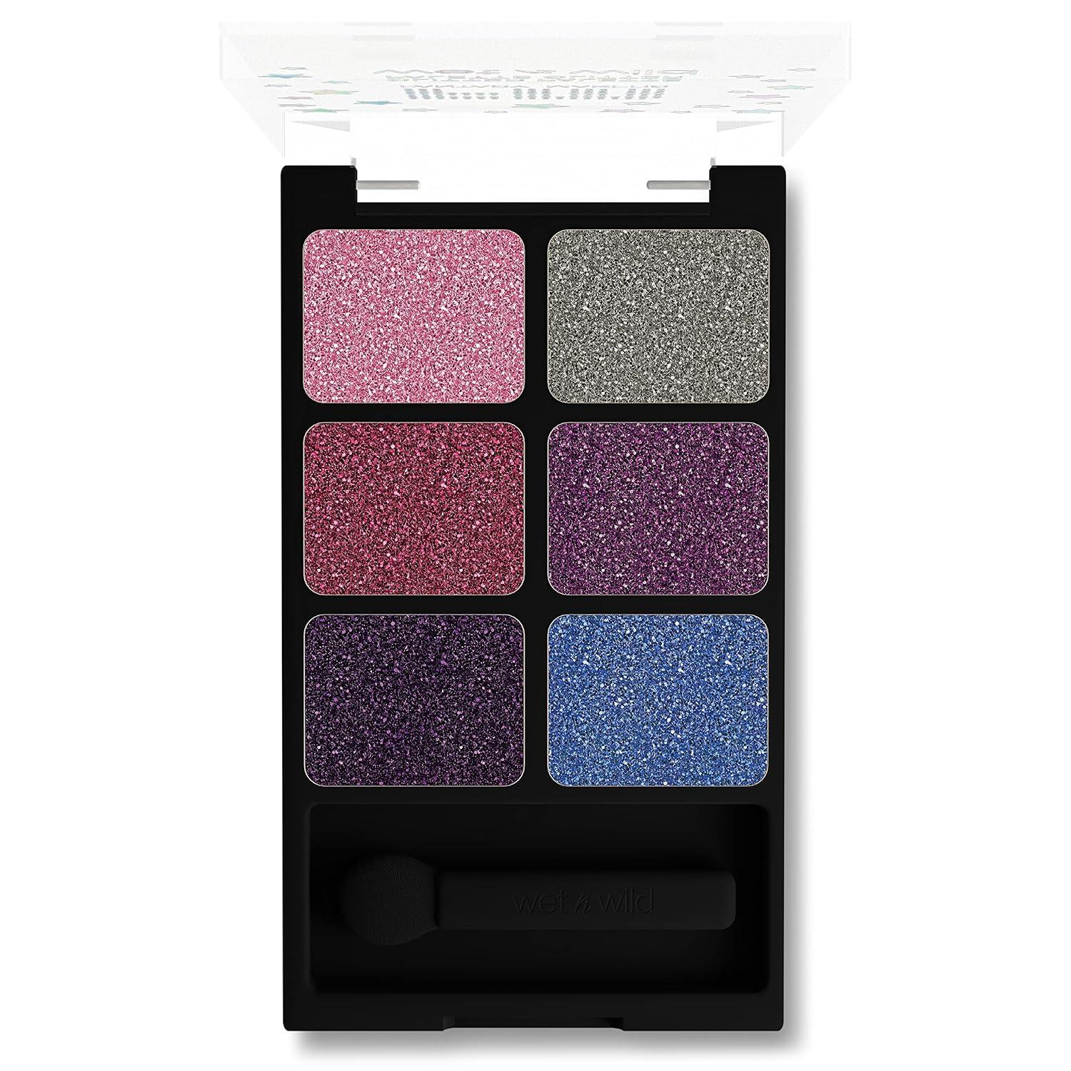 wet n wild Fantasy Makers Glitter Eyeshadow Palette, Long Wearing Shimmering Brilliance, Creamy Texture, 6 Complementary Shades, Cruelty-Free – This Bites(Rest in Pink)