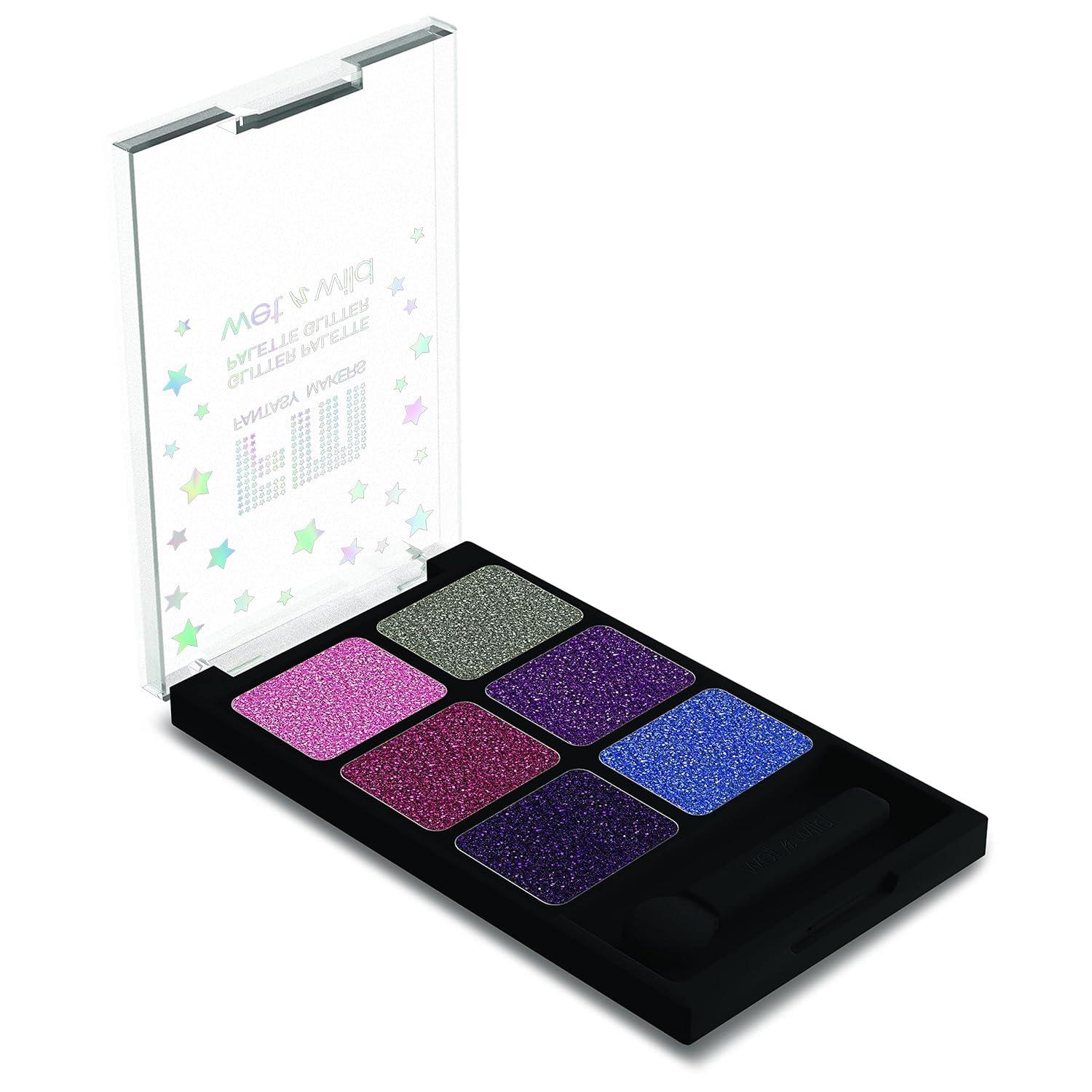 wet n wild Fantasy Makers Glitter Eyeshadow Palette, Long Wearing Shimmering Brilliance, Creamy Texture, 6 Complementary Shades, Cruelty-Free – This Bites(Rest in Pink)