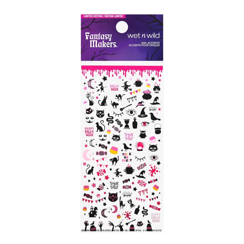 wet n wild Halloween Fantasy Makers Nail Accents,Peel & Stick, Mix & Match, Cruelty-Free – Trick Me, Treat Me