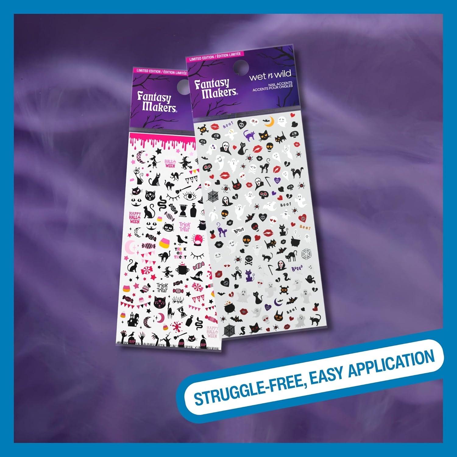 wet n wild Halloween Fantasy Makers Nail Accents,Peel & Stick, Mix & Match, Cruelty-Free – Trick Me, Treat Me