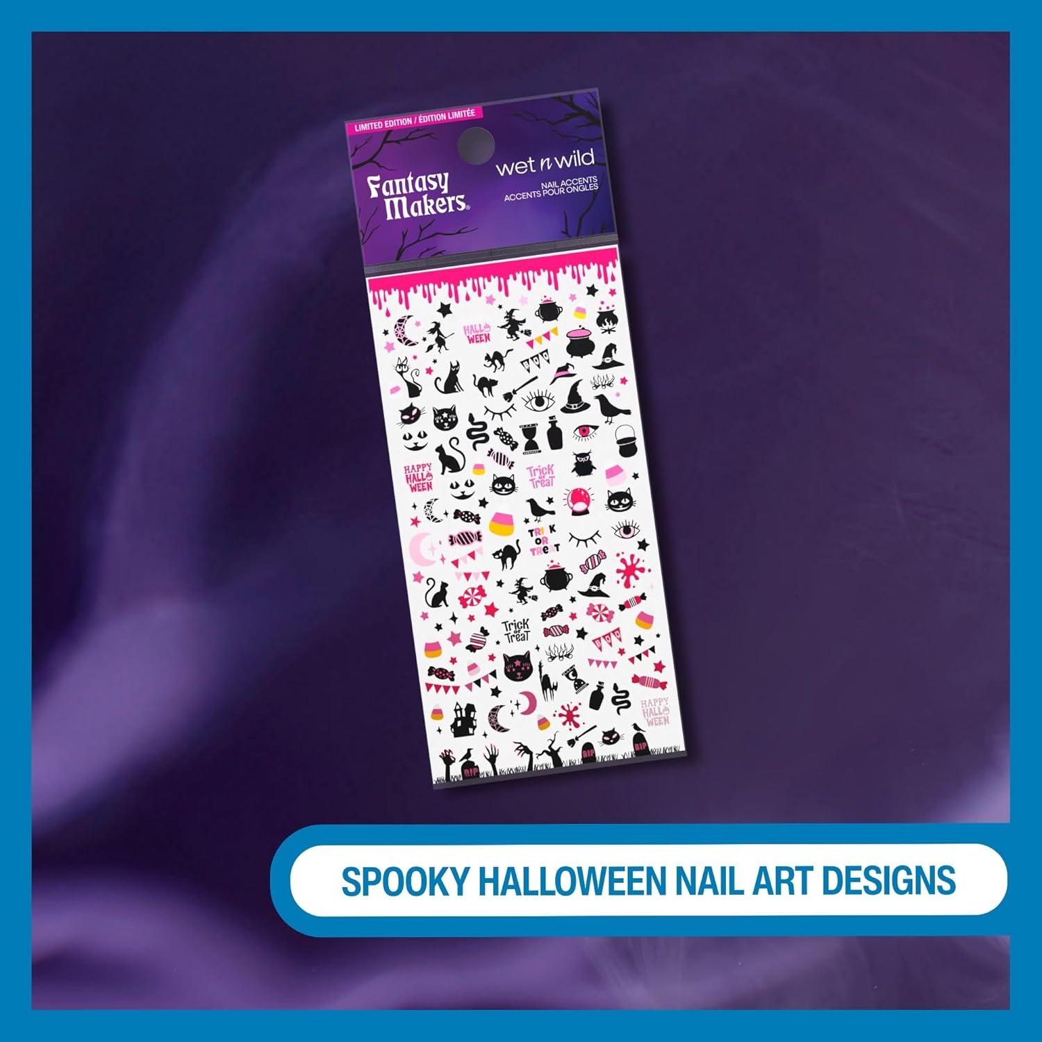 wet n wild Halloween Fantasy Makers Nail Accents,Peel & Stick, Mix & Match, Cruelty-Free – Trick Me, Treat Me