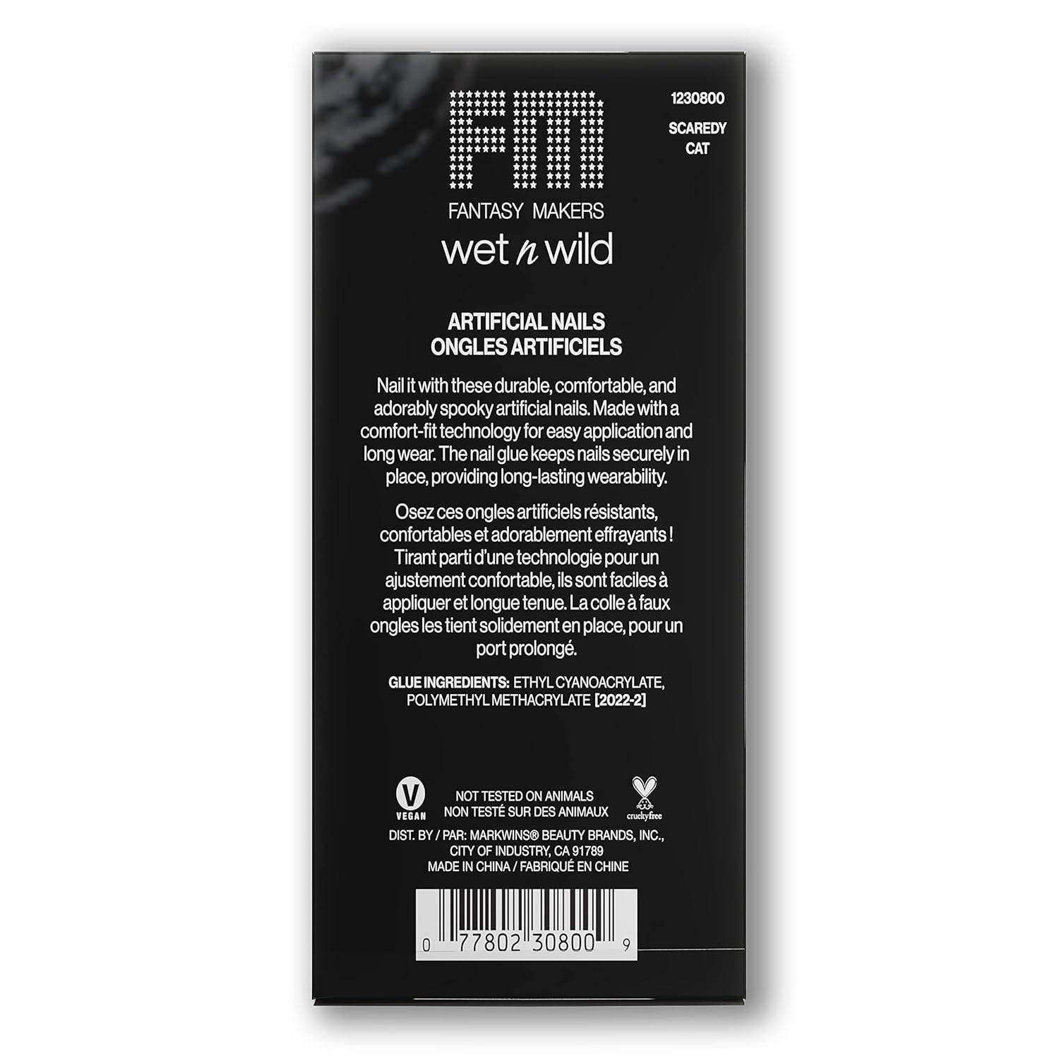 wet n wild Fantasy Makers Halloween Artificial Nails Scaredy Cat