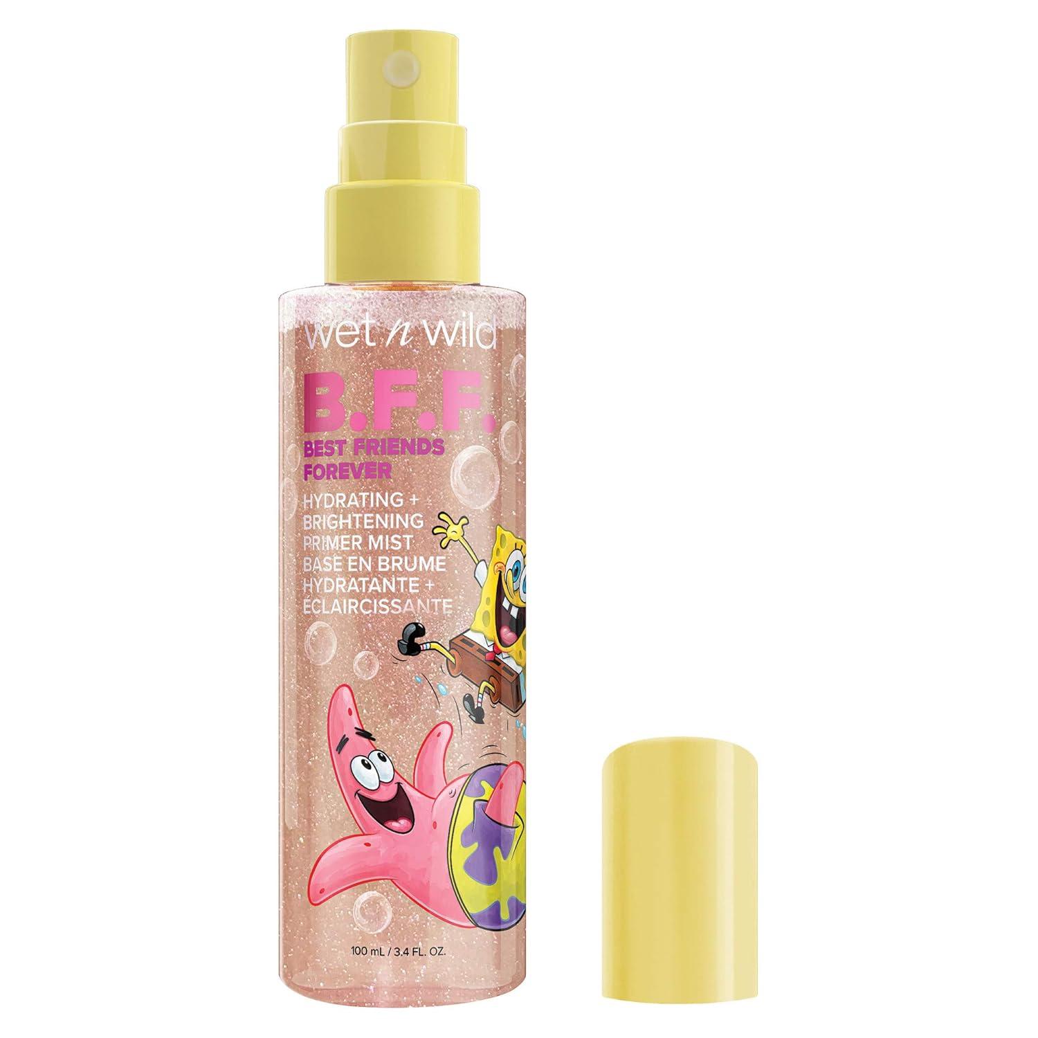 wet n wild Sesame Street 5-in-1 Prime & Set Face Mist, Floral Scented Makeup Setting Spray with Hyaluronic Acid & Niacinamide, Cruelty-Free – Count On Me(Best Friends Forever)