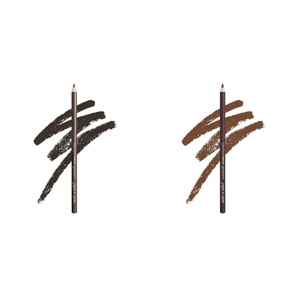 wet n wild Color Icon Kohl Eyeliner Pencil Brown Pretty in Mink & Simma Brown Now  2-Pack