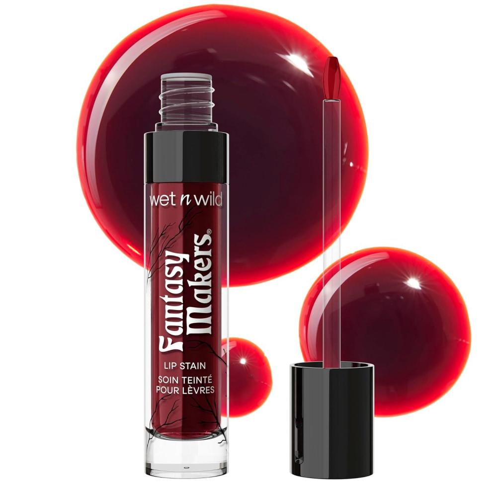 wet n wild Halloween Fantasy Makers Lip Stain, Long lasting Buildable Color, Weightless Formula, Cruelty-Free – Vampire’s Bite