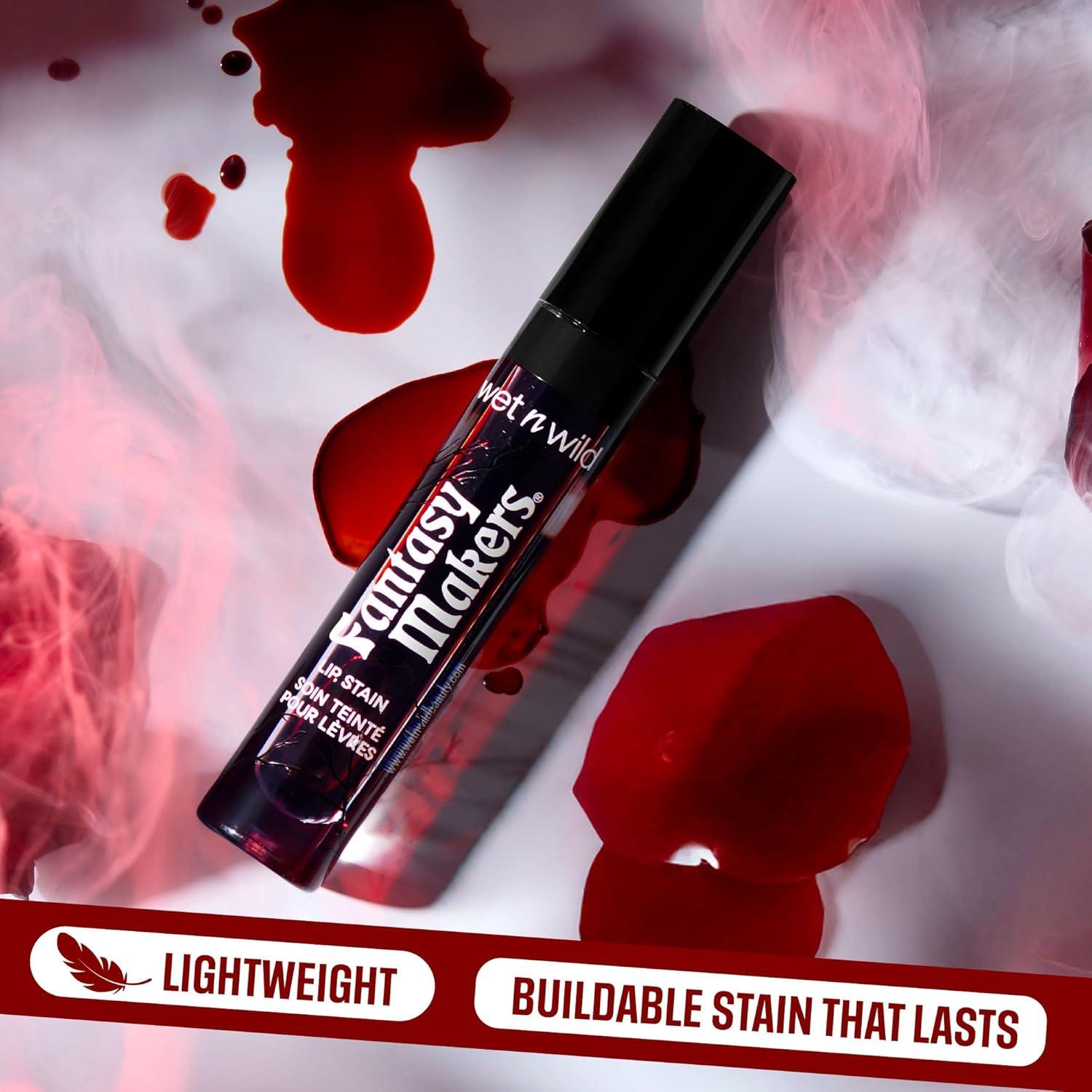 wet n wild Halloween Fantasy Makers Lip Stain, Long lasting Buildable Color, Weightless Formula, Cruelty-Free – Vampire’s Bite