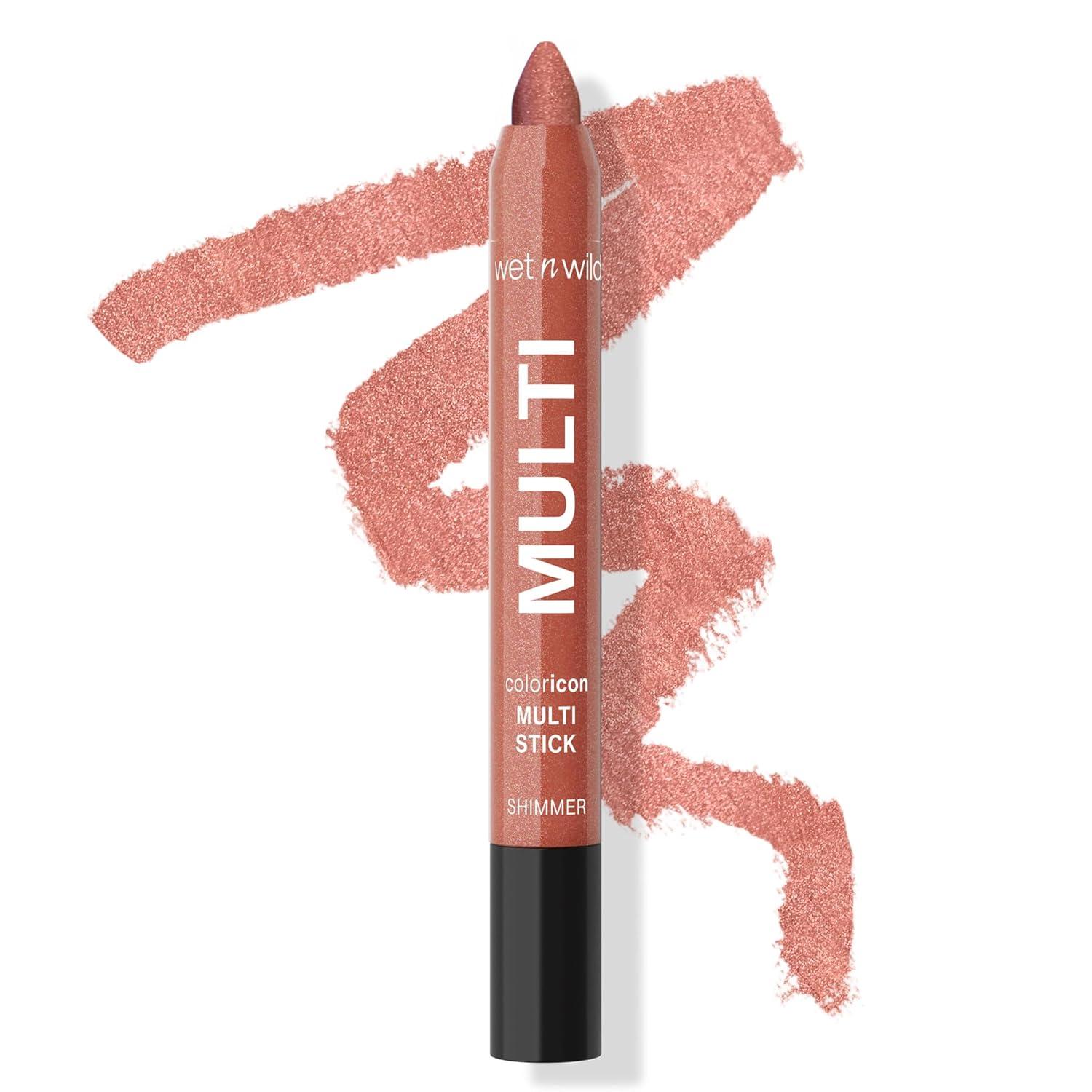 wet n wild Color Icon Cream Eyeliner Eyeshadow Multi-Stick, Moisturizing, Nourishing Velvety Cream-to-Powder Buildable & Blendable Formula, Cruelty-Free & Vegan – Bragging Whites(Born To Flirt)