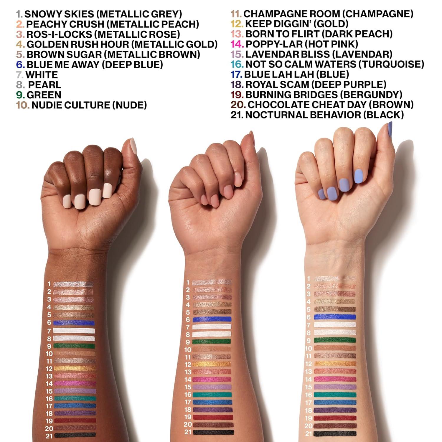 wet n wild Color Icon Cream Eyeliner Eyeshadow Multi-Stick, Moisturizing, Nourishing Velvety Cream-to-Powder Buildable & Blendable Formula, Cruelty-Free & Vegan – Bragging Whites(Born To Flirt)