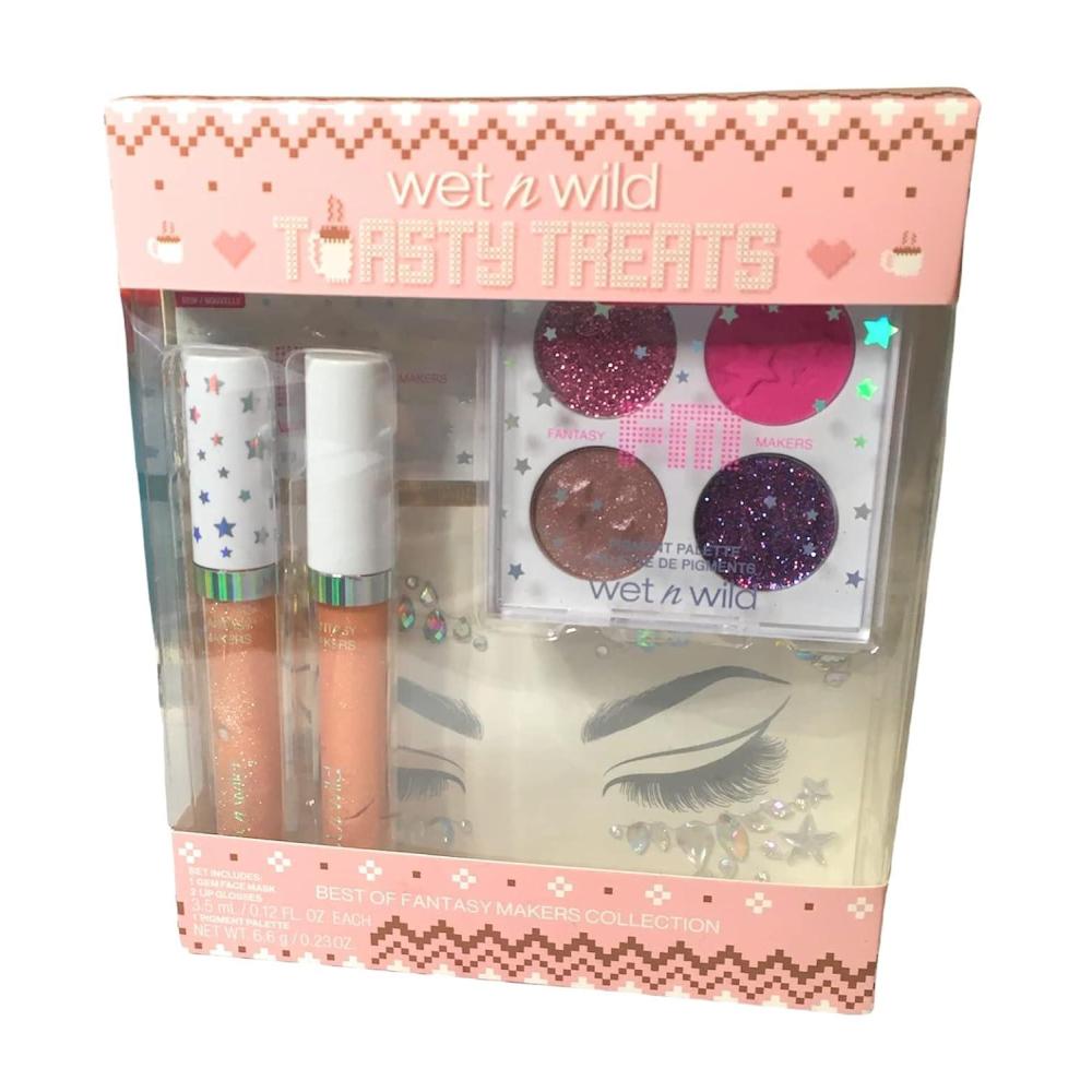 (1) Wet n Wild Toasty Treats Best of Fantasy Makers Makeup Collection- Includes 1 Gem Face Mask, 2 Lip Glosses and 1 Pigment Palette