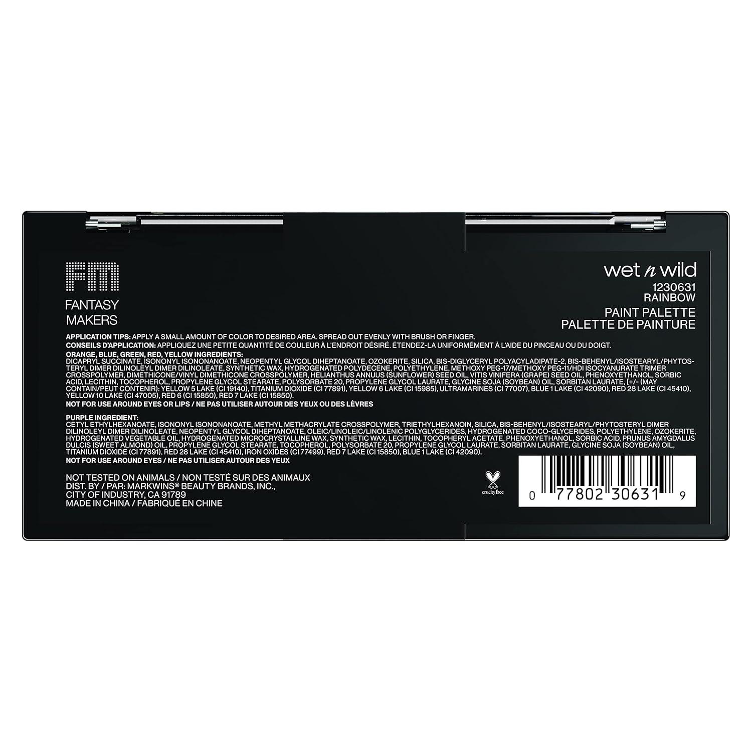 wet n wild Fantasy Makers Halloween Paint Palette Bright(Rainbow)