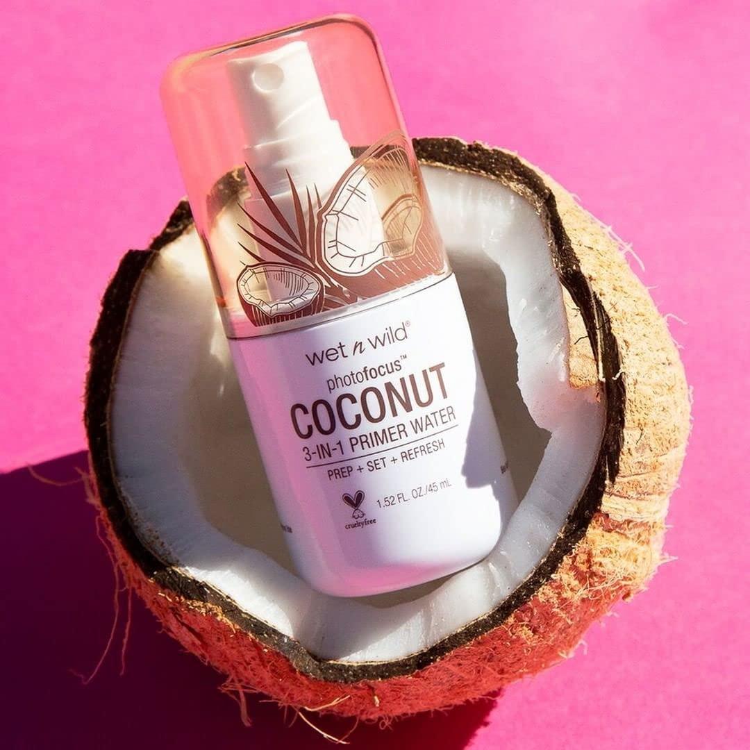 wet n wild Photo Focus Primer Water, Rose Addiction, 1.52 Ounces(Coconut)