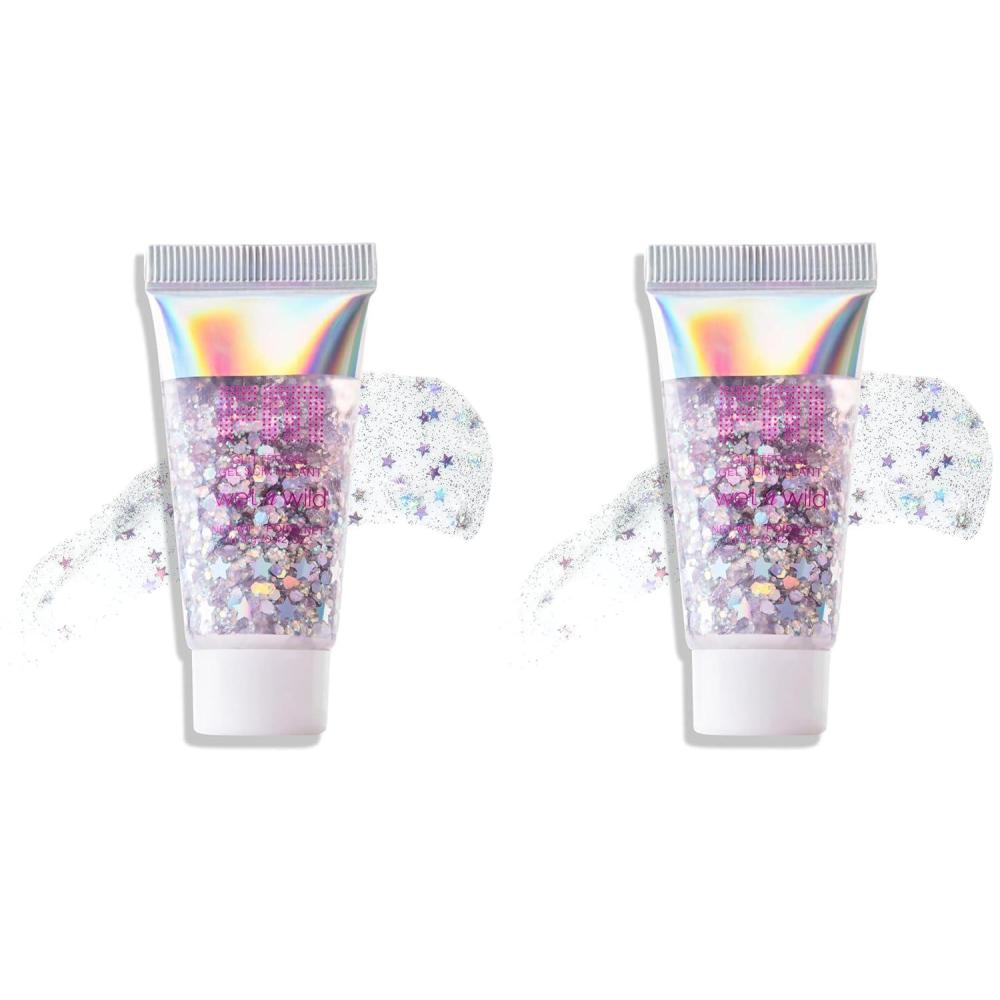 Body Glitter by Wet n Wild Fantasy Makers Glitter Gel Silver Seeing Double (Pack of 2)(Seeing Double)