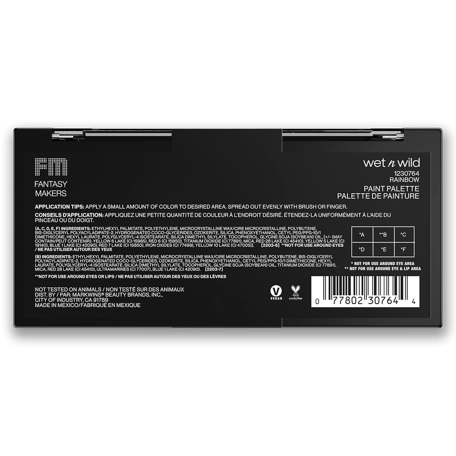 wet n wild Fantasy Makers Halloween Paint Palette Bright(Rainbows)