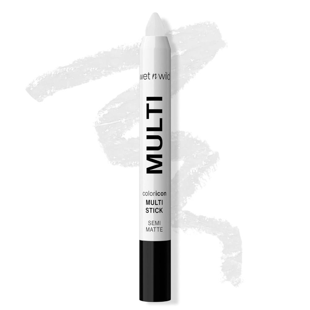 wet n wild Color Icon Cream Eyeliner Eyeshadow Multi-Stick, Moisturizing, Nourishing Velvety Cream-to-Powder Buildable & Blendable Formula, Cruelty-Free & Vegan – Bragging Whites(Bragging Whites)