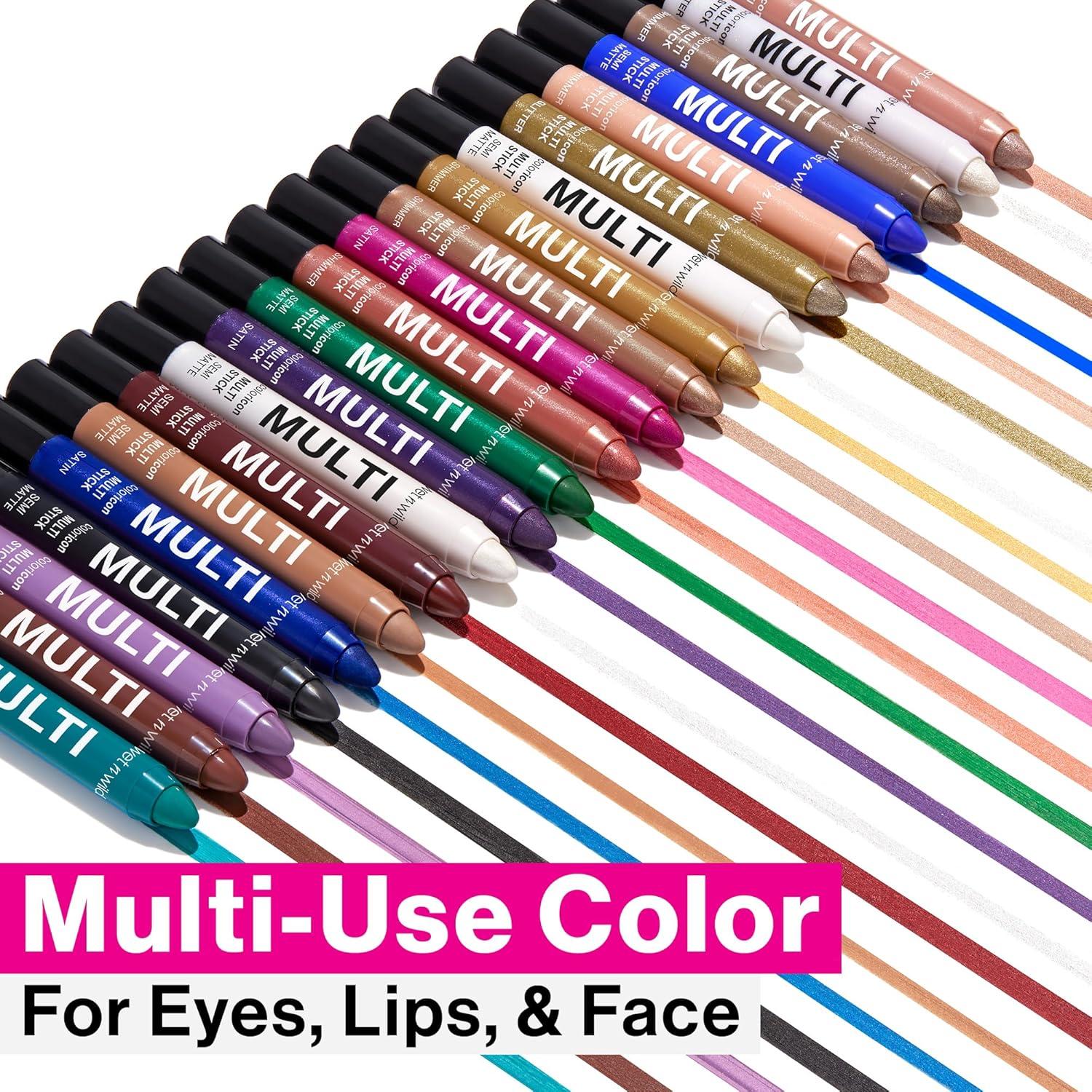 wet n wild Color Icon Cream Eyeliner Eyeshadow Multi-Stick, Moisturizing, Nourishing Velvety Cream-to-Powder Buildable & Blendable Formula, Cruelty-Free & Vegan – Bragging Whites(Bragging Whites)