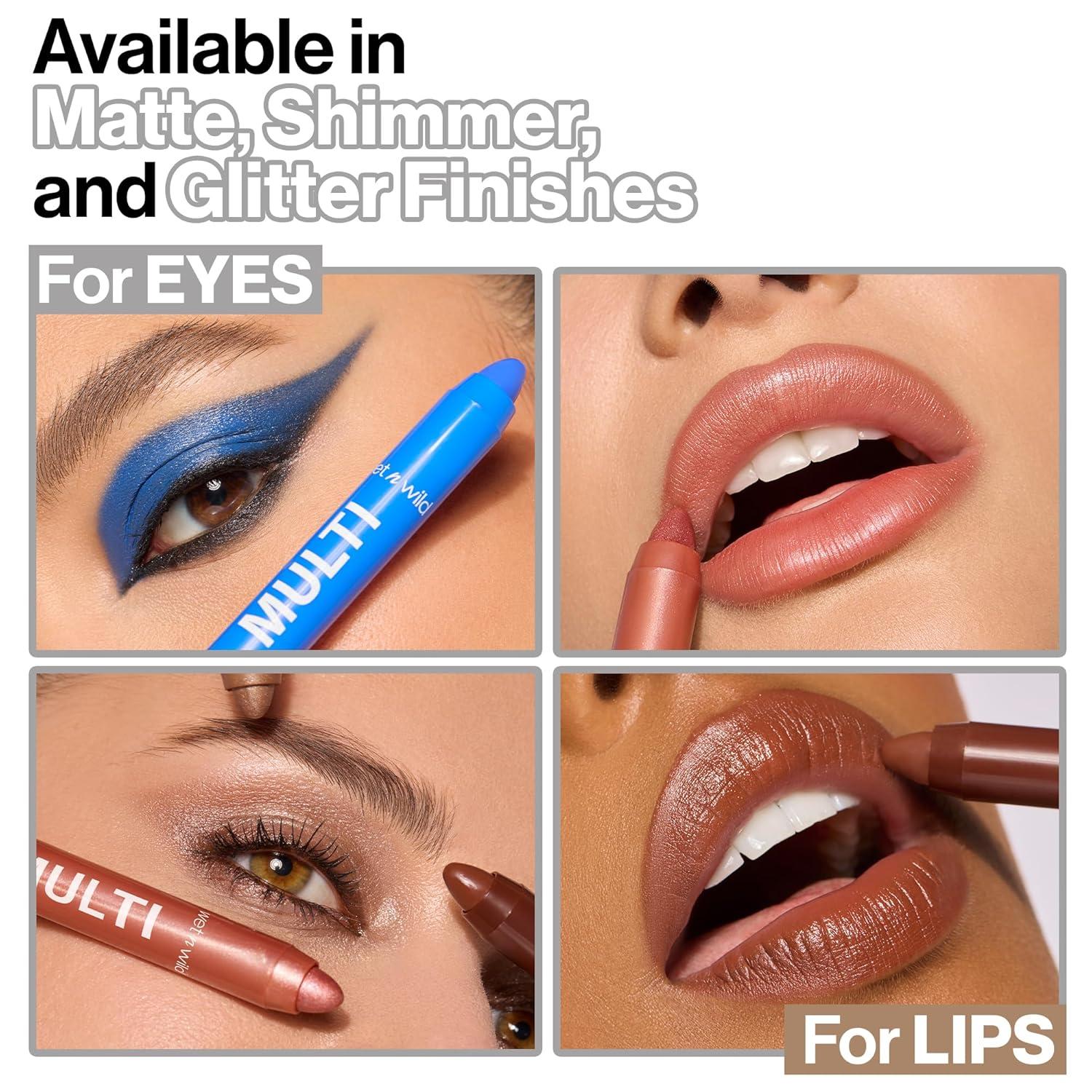 wet n wild Color Icon Cream Eyeliner Eyeshadow Multi-Stick, Moisturizing, Nourishing Velvety Cream-to-Powder Buildable & Blendable Formula, Cruelty-Free & Vegan – Bragging Whites(Bragging Whites)