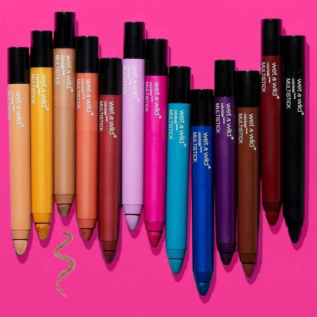 wet n wild Color Icon Cream Eyeliner Eyeshadow Multi-Stick, Moisturizing, Nourishing Velvety Cream-to-Powder Buildable & Blendable Formula, Cruelty-Free & Vegan – Bragging Whites(Keep Diggin’)
