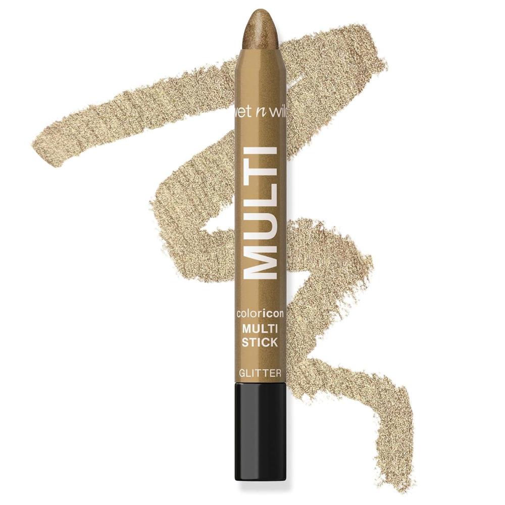 wet n wild Color Icon Cream Eyeliner Eyeshadow DMulti-Stick, Moisturizing, Nourishing Velvety Cream-to-Powder Buildable & Blendable Formula, Cruelty-Free & Vegan – Golden Rush Hour(Golden Rush Hour)
