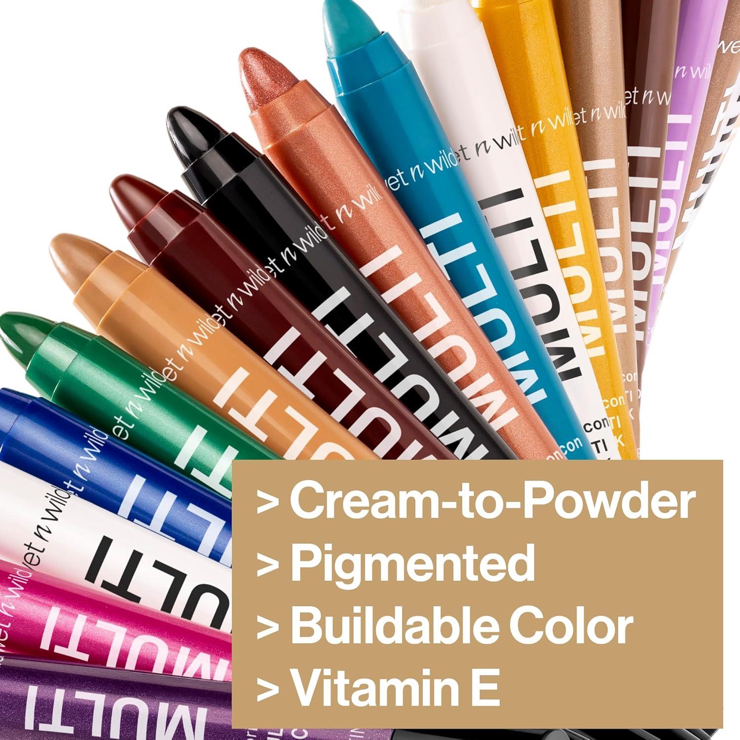 wet n wild Color Icon Cream Eyeliner Eyeshadow DMulti-Stick, Moisturizing, Nourishing Velvety Cream-to-Powder Buildable & Blendable Formula, Cruelty-Free & Vegan – Golden Rush Hour(Golden Rush Hour)