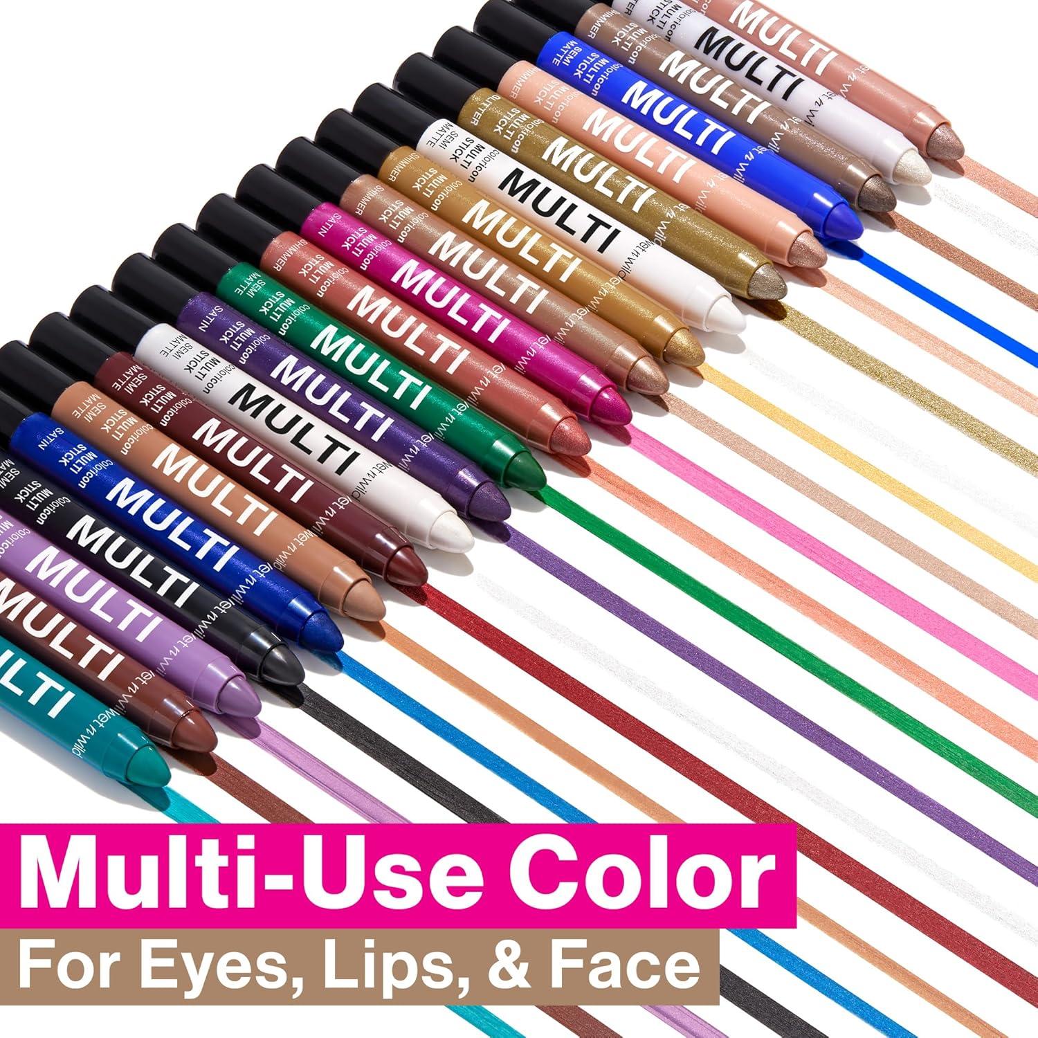 wet n wild Color Icon Cream Eyeliner Eyeshadow Multi-Stick, Moisturizing, Nourishing Velvety Cream-to-Powder Buildable & Blendable Formula, Cruelty-Free & Vegan – Champagne Room(Nudie Culture)