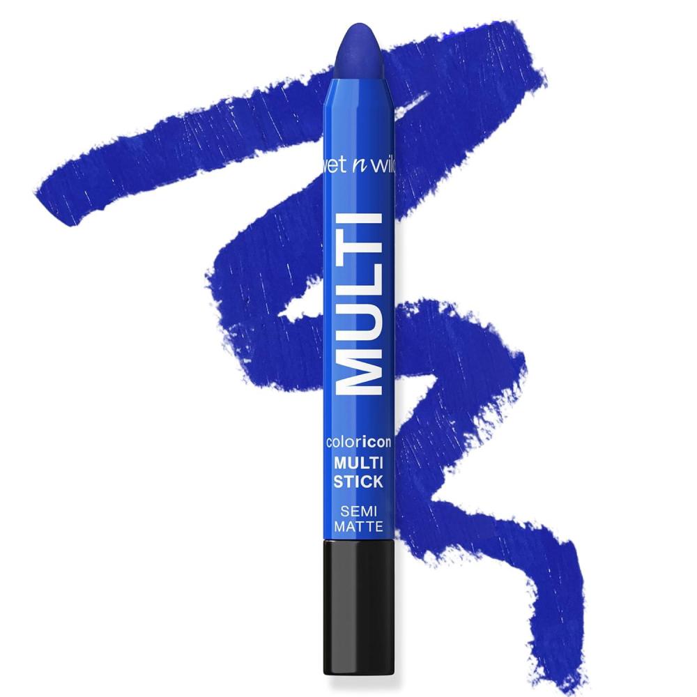 wet n wild Color Icon Cream Eyeliner Eyeshadow DMulti-Stick, Moisturizing, Nourishing Velvety Cream-to-Powder Buildable & Blendable Formula, Cruelty-Free & Vegan – Golden Rush Hour(Blue Me Away)